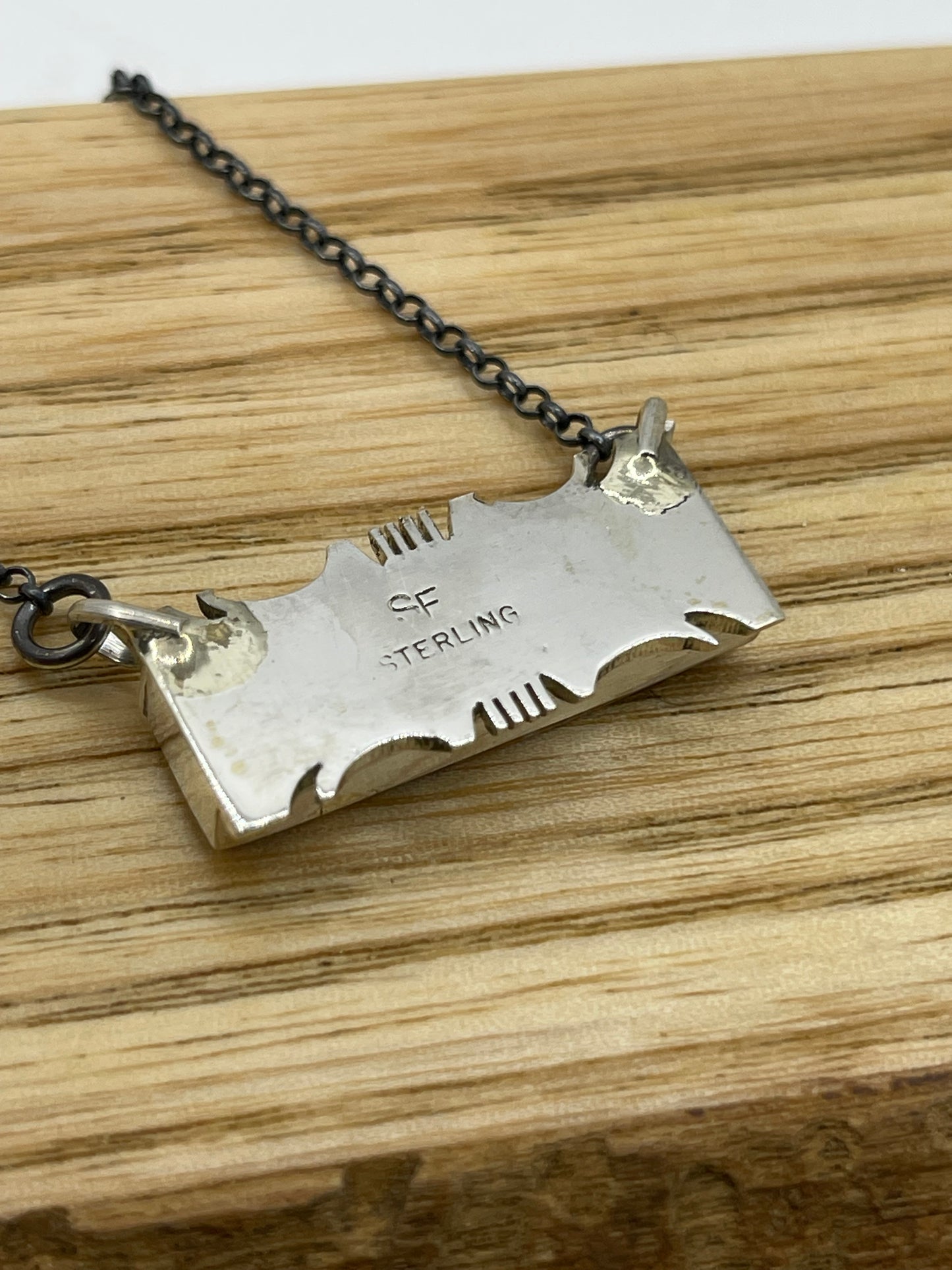 16" Orange Crush Bar Necklace by Steve Francisco, Navajo