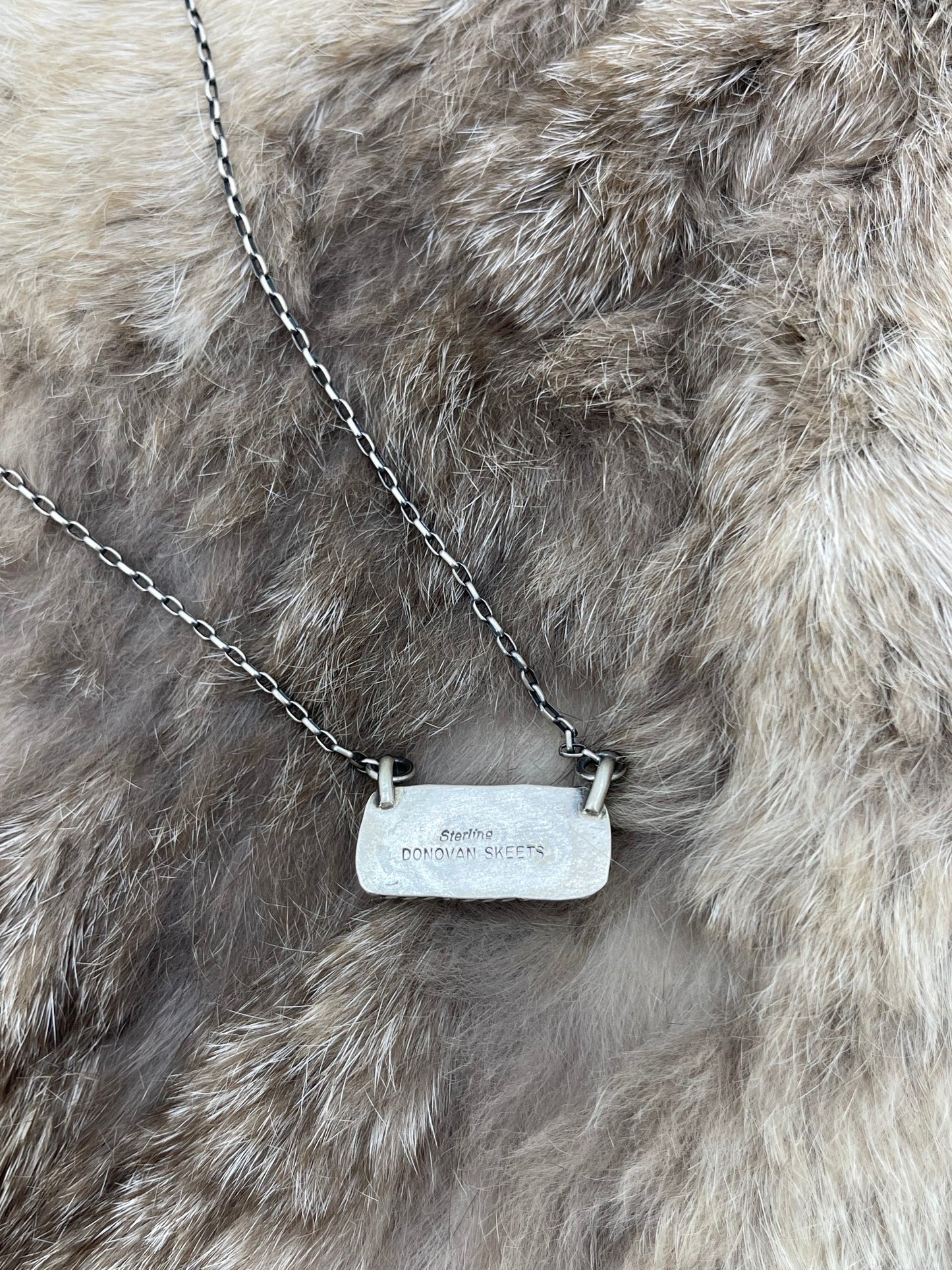 16" Orange Crush Bar Necklace By Johnny Dixon, Navajo