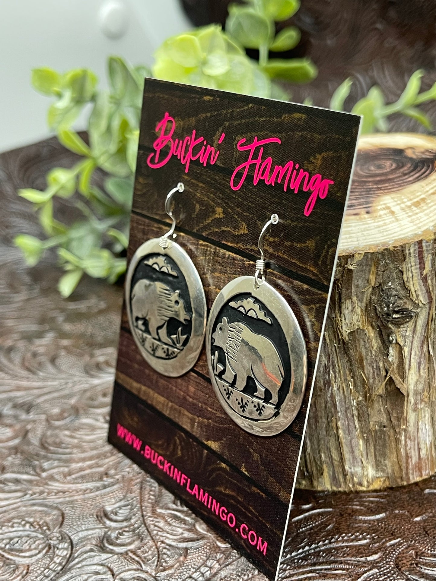 Silver Bear Earrings