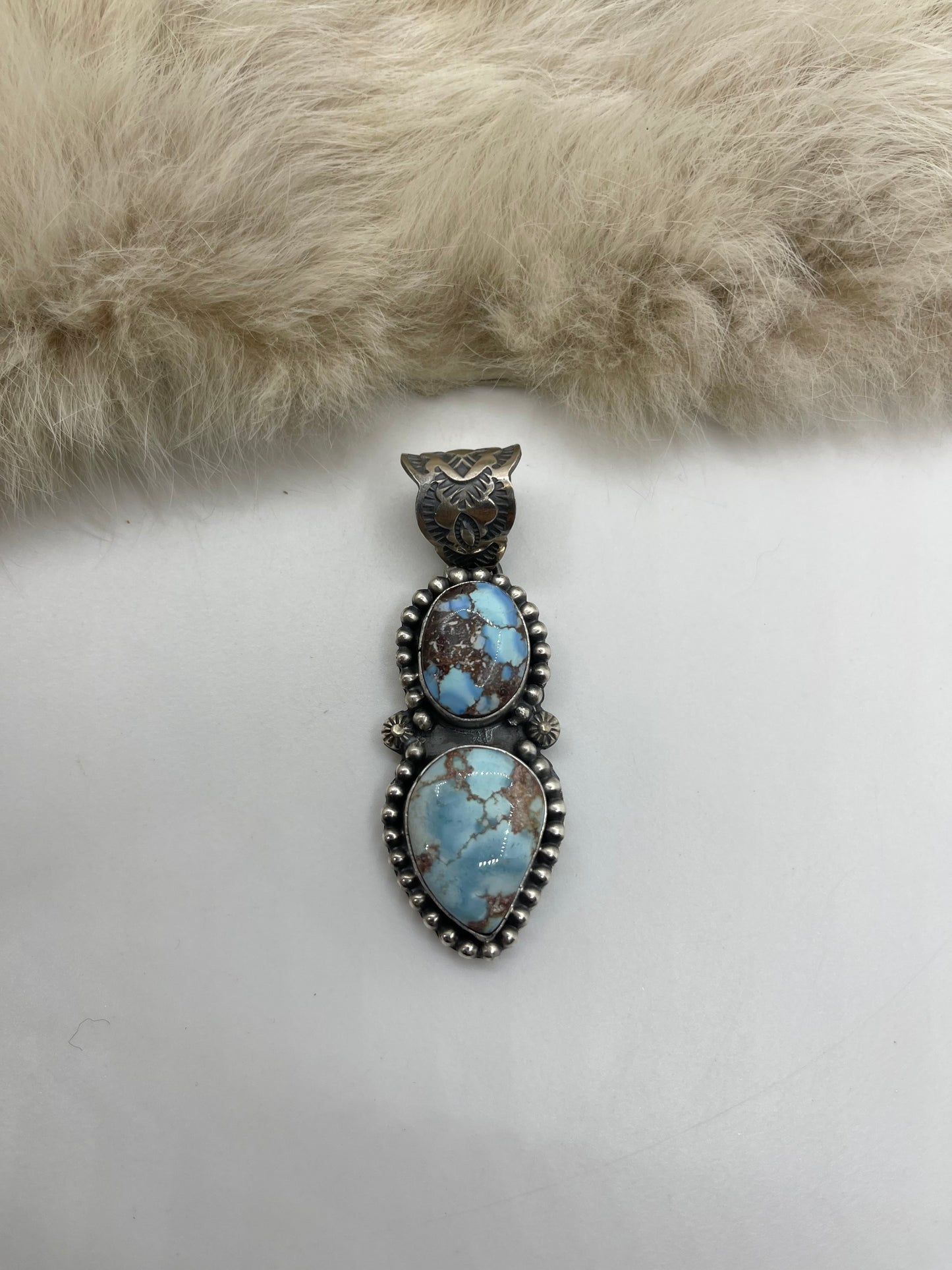 10mm Bail L2 Stone Golden Hills Turquoise Pendant