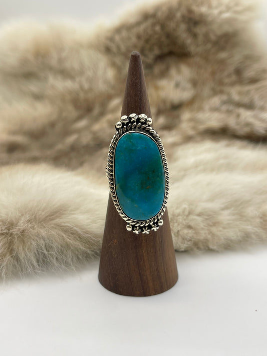 7.0 Kingman Ring by Michael Yazzie, Navajo