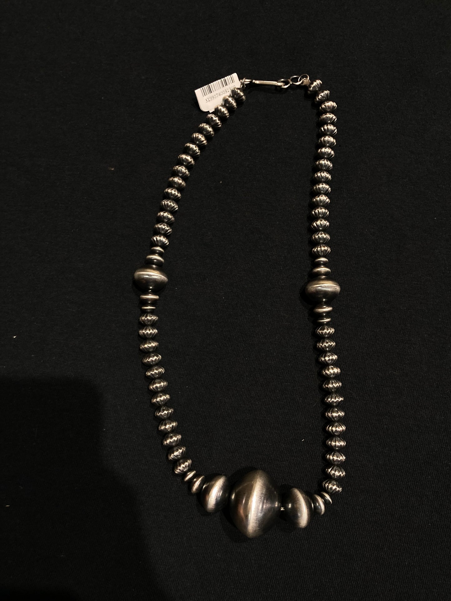 Handmade 10mm-30mm 20" Navajo Pearls Necklace by Clarissa Haley, Navajo