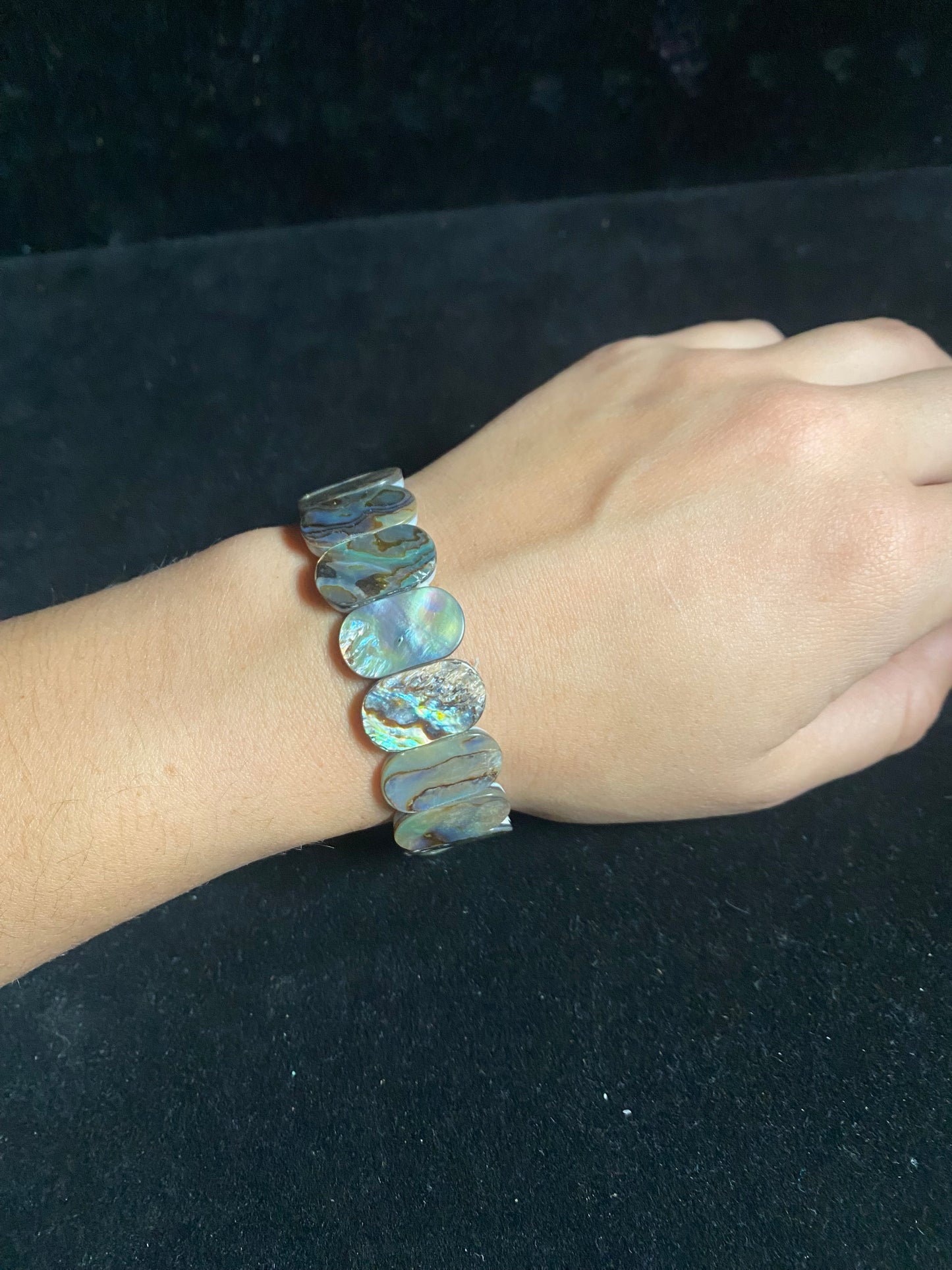 Abalone Shell Stretchy Bracelet by Jolene Bird