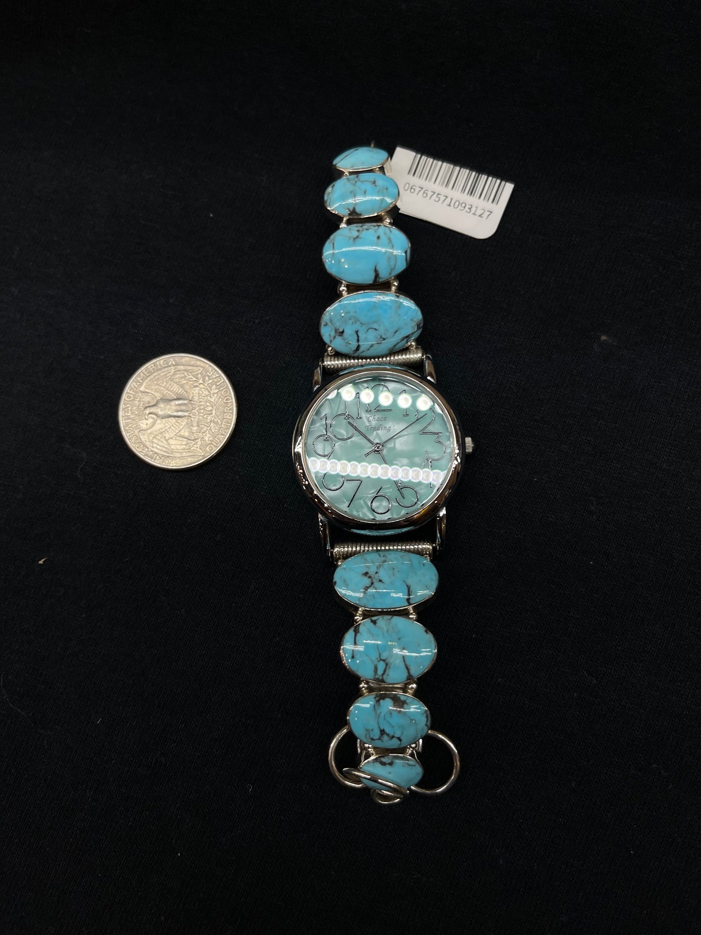 6"-7" 8 Stone Kingman Turquoise Watch Loyd Martinez, Navajo