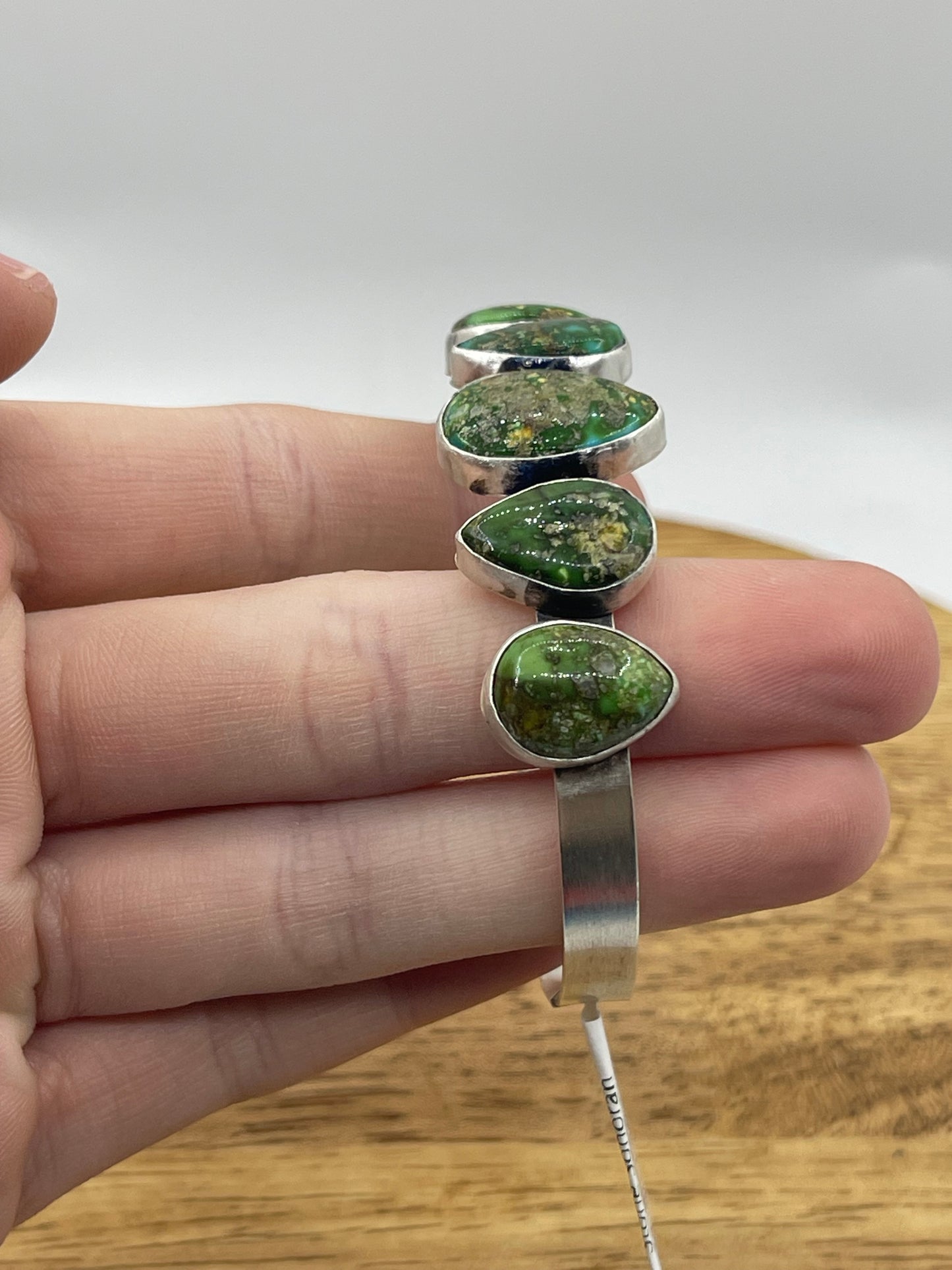 5 1/2"-7" 5 Stone Sonoran Gold Turquoise Cuff by Verley Betone, Navajo (Matrix Varies)