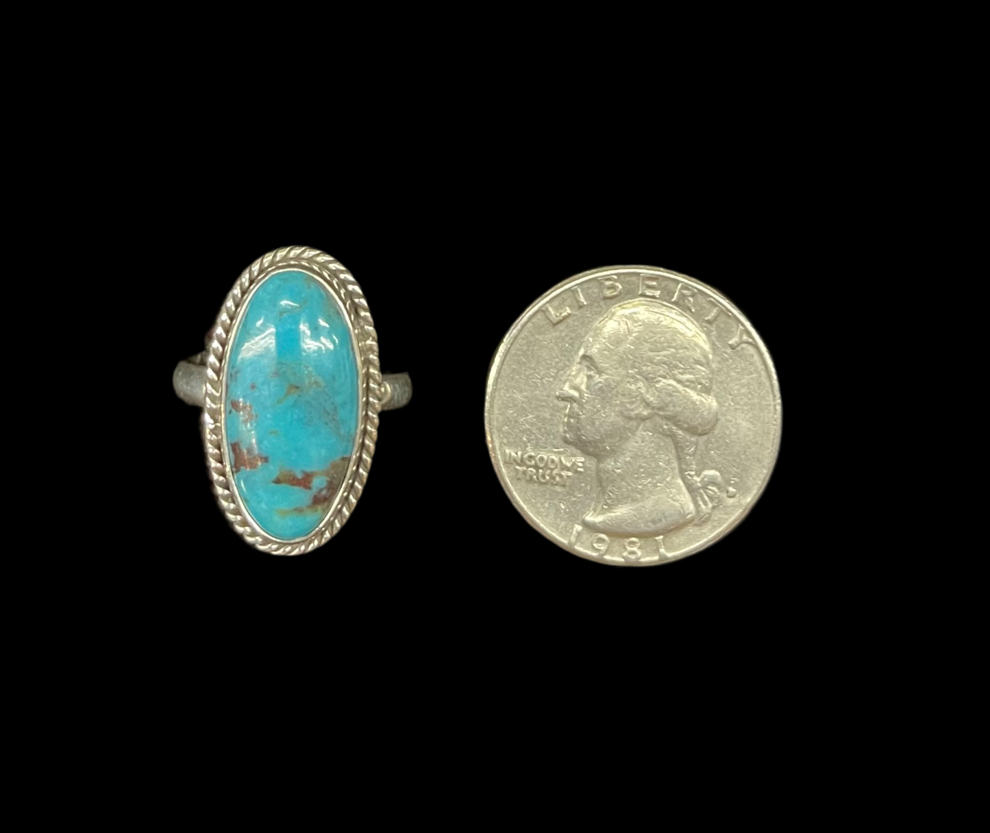 8.0 Kingman Turquoise Oval Stone by Zia, Navajo