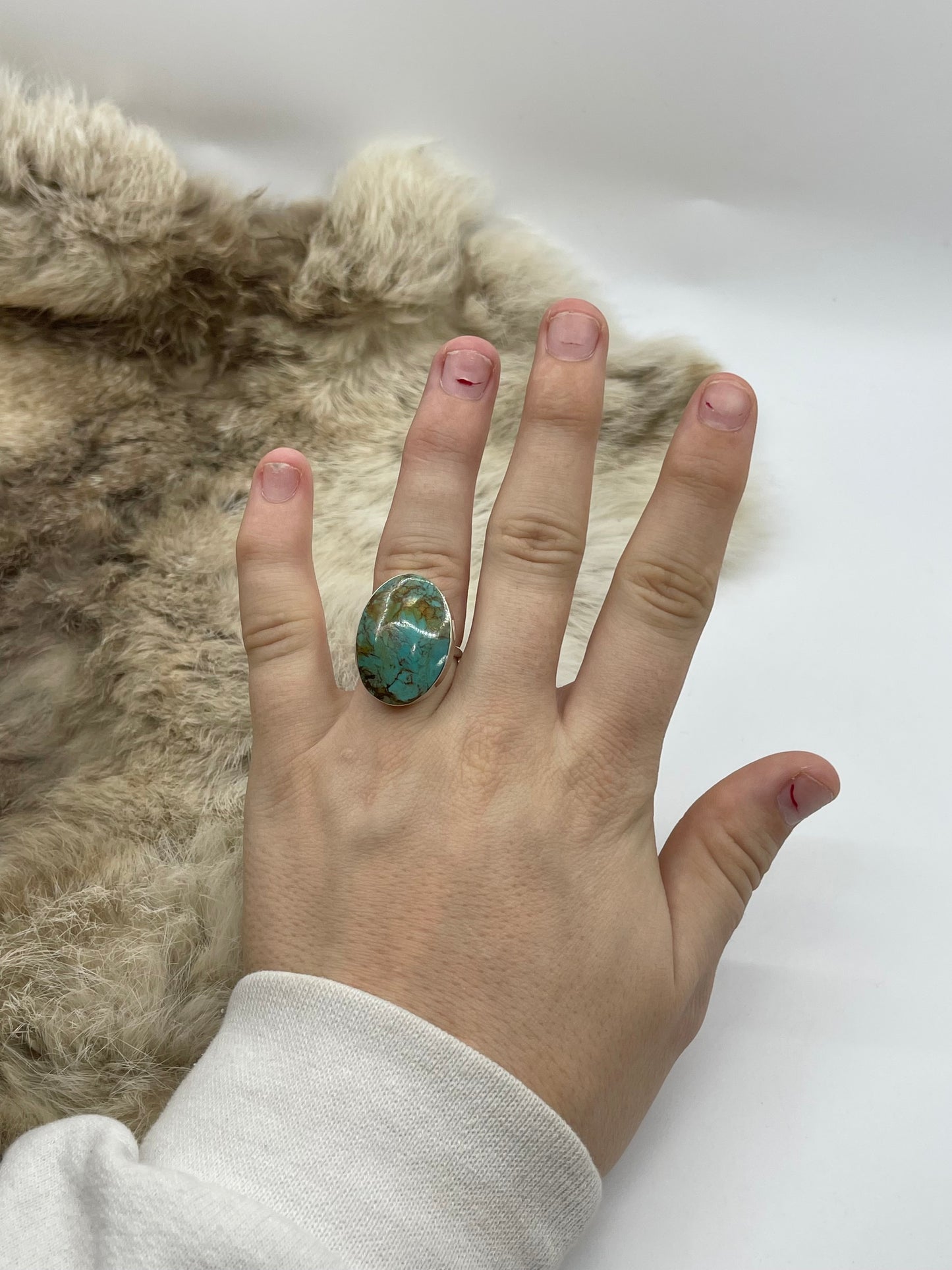 7.0 Kingman Turquoise Oval Ring