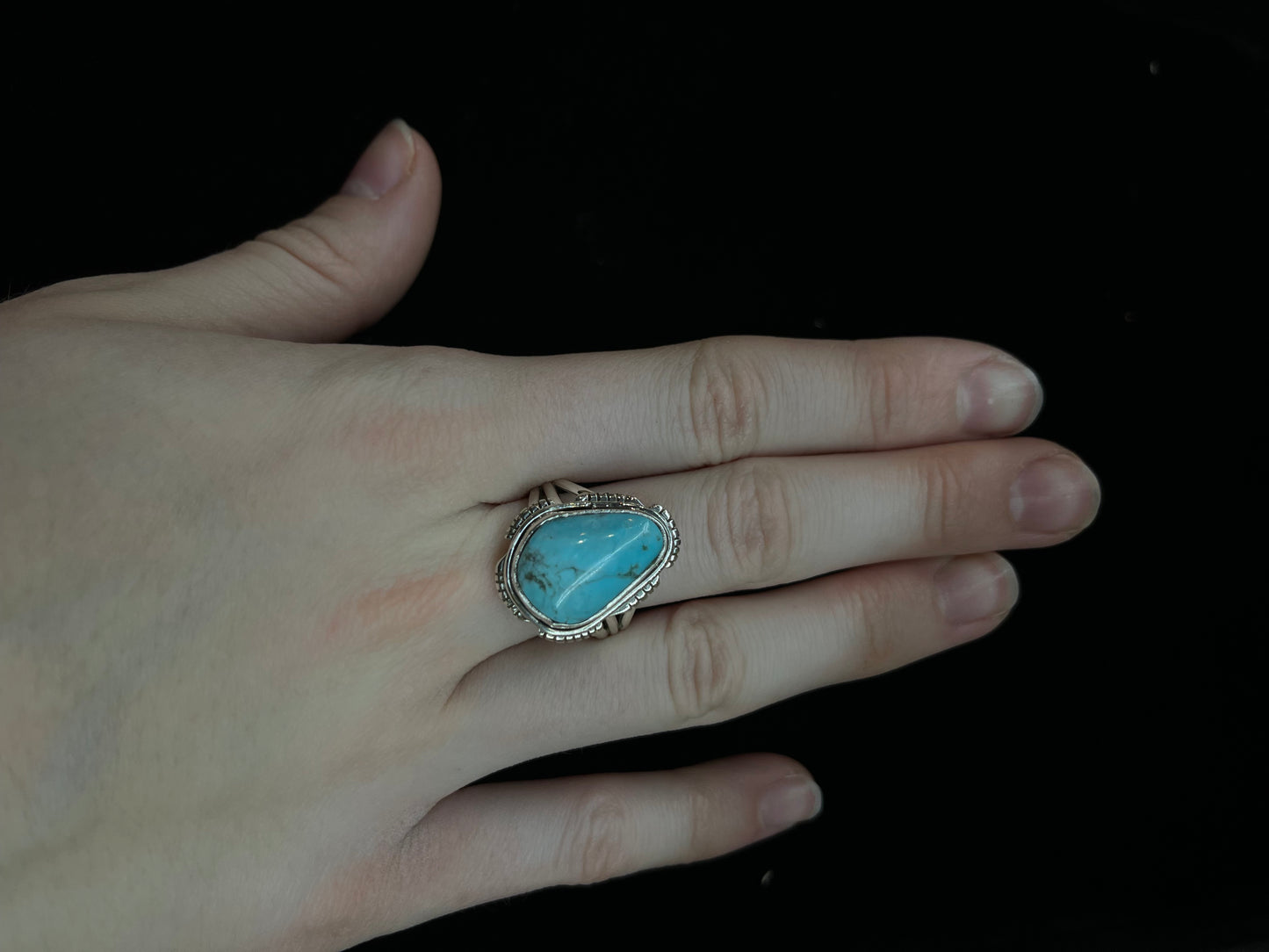 9.0 Turquoise Teardrop Ring