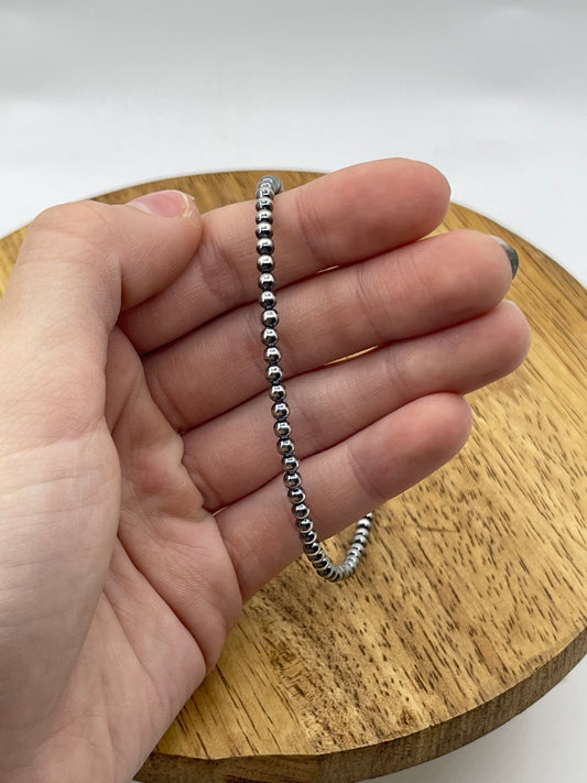 8 3/4"+2" 3mm Navajo Pearl Anklet