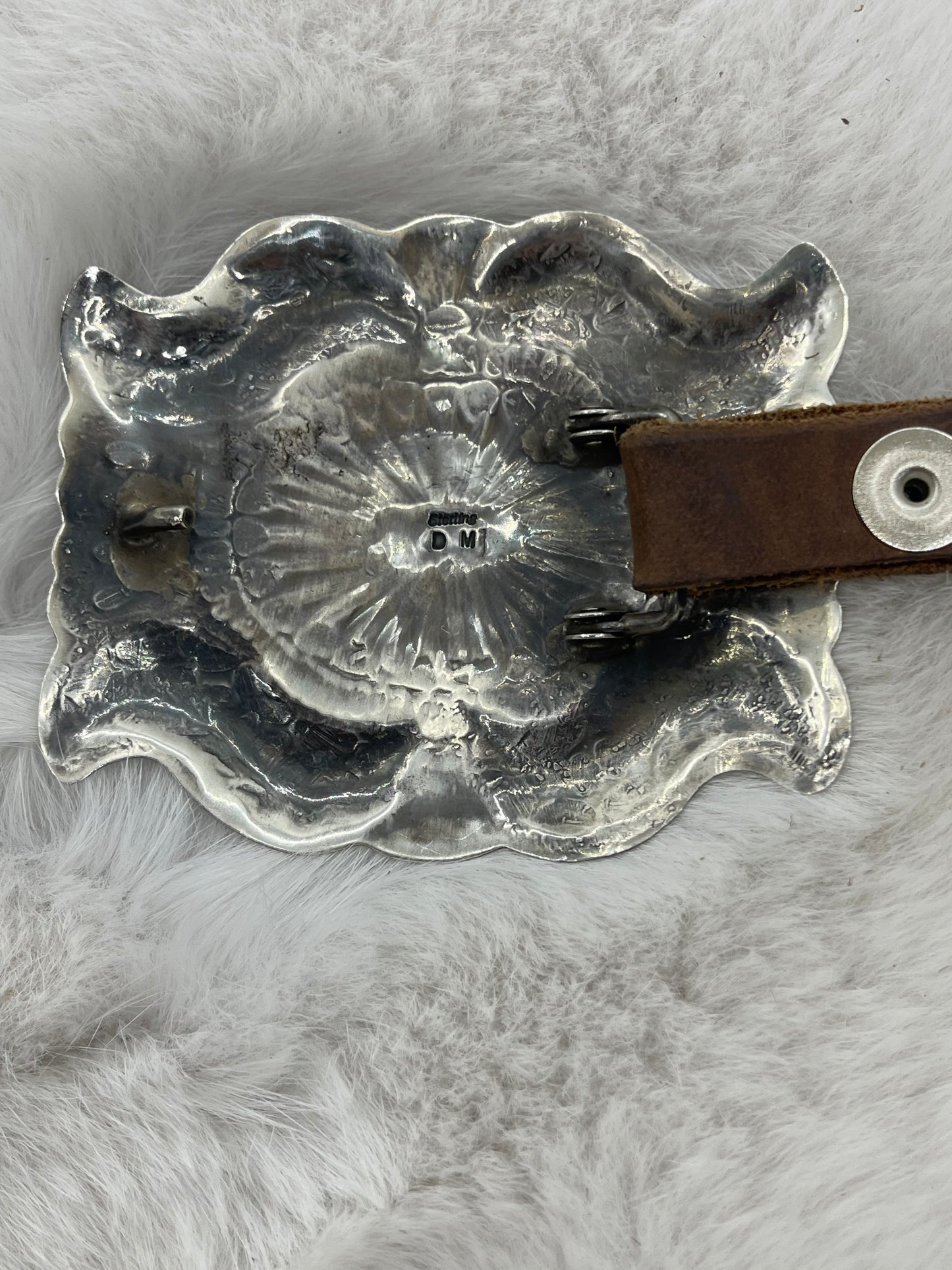 Silver Concho Belt with Turquoise