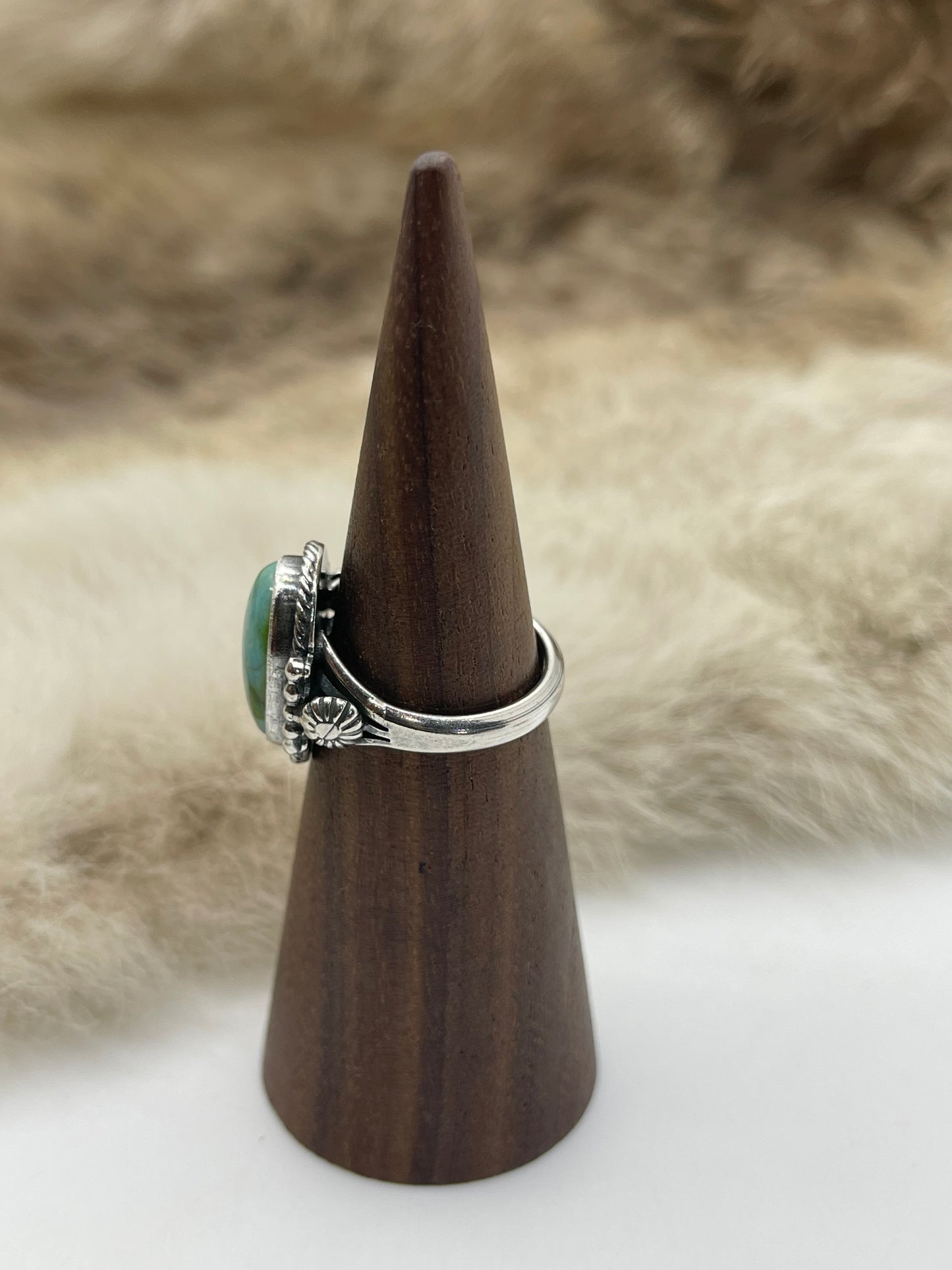 7.0 Sonoran Gold Turquoise Ring by Samuel Yellowhorse