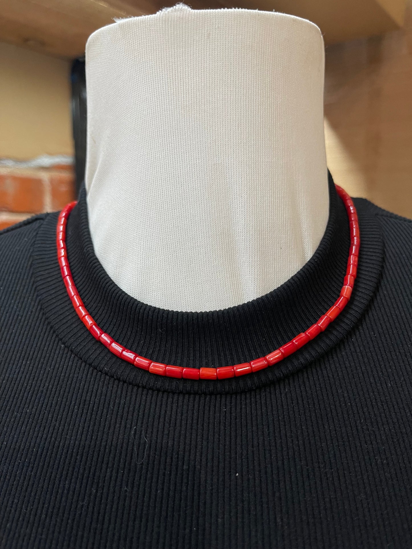 18" Red Coral Necklace