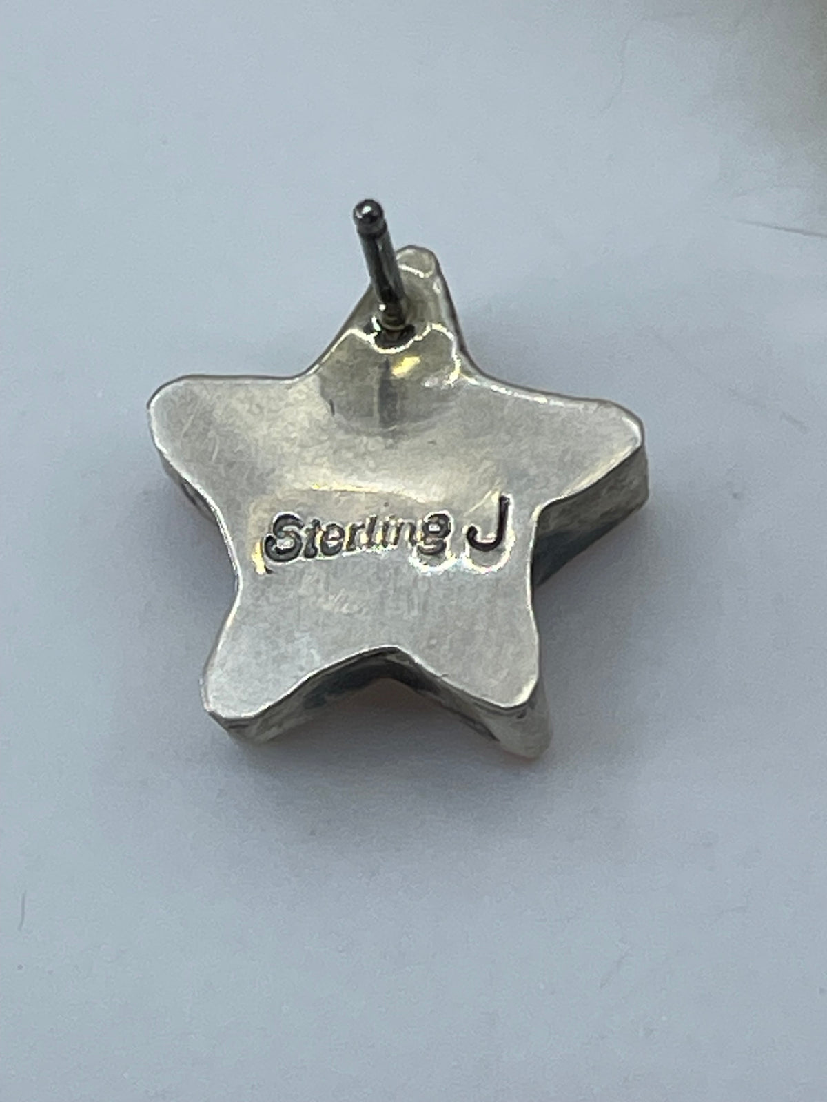 Pink Conch Shell Star Post Earrings by Johnny Dixon, Navajo