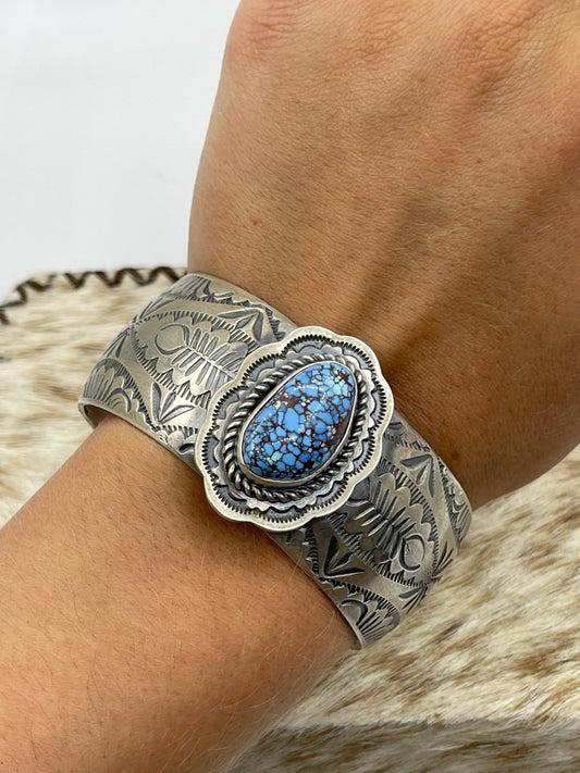 Golden Hill Turquoise 6”-7 1/2” Cuff by Boyd Ashley, Navajo