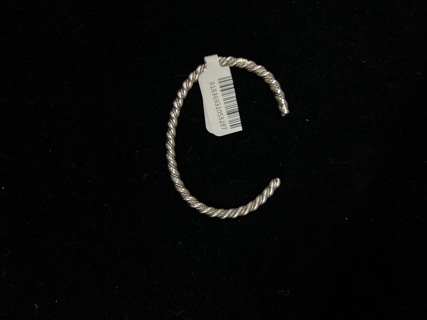 5 1/2"-6 3/4" Sterling Silver Twisted Cuff by Elaine Tahe, Navajo