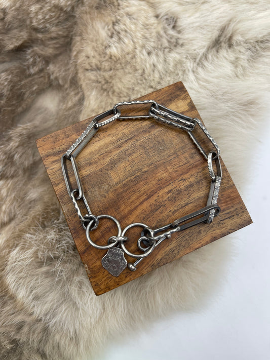 Bad Bronc Paperclip Chain Bracelet 7" & 7.5" Toggle Clasp