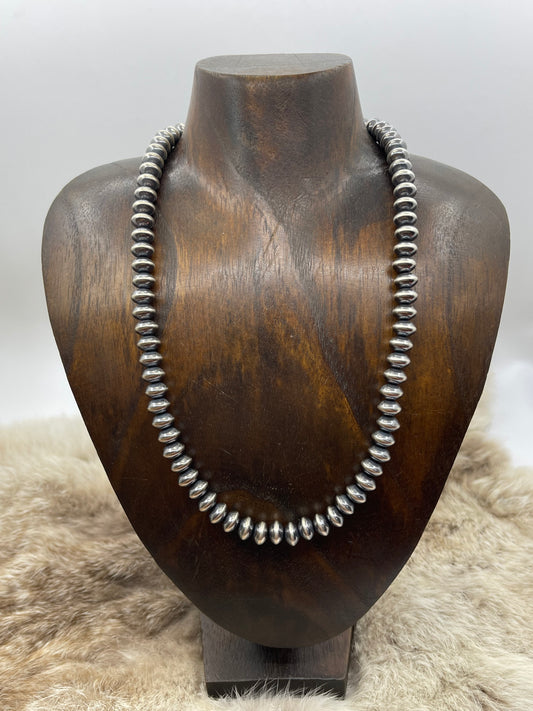 20" 9mm Rondelle Navajo Style Pearls