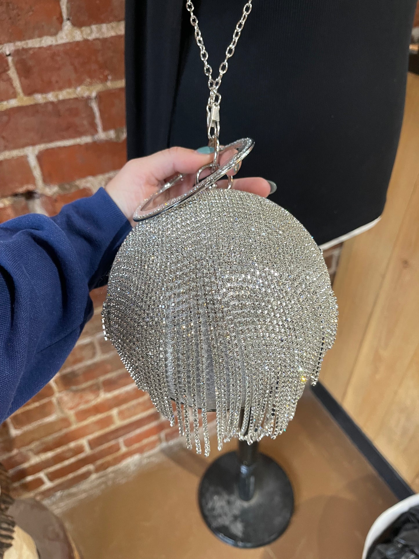 Silver Disco Ball Purse