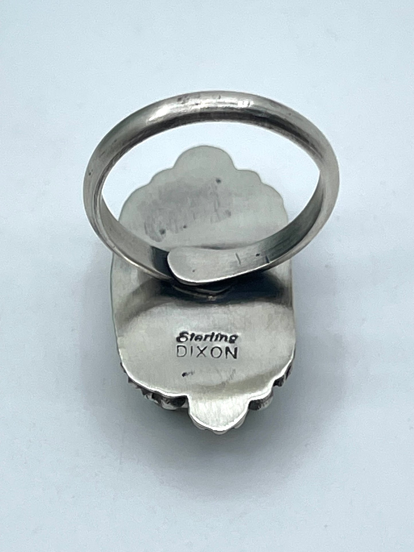 Adjustable Royston Turquoise Ring by Johnny Dixon, Navajo