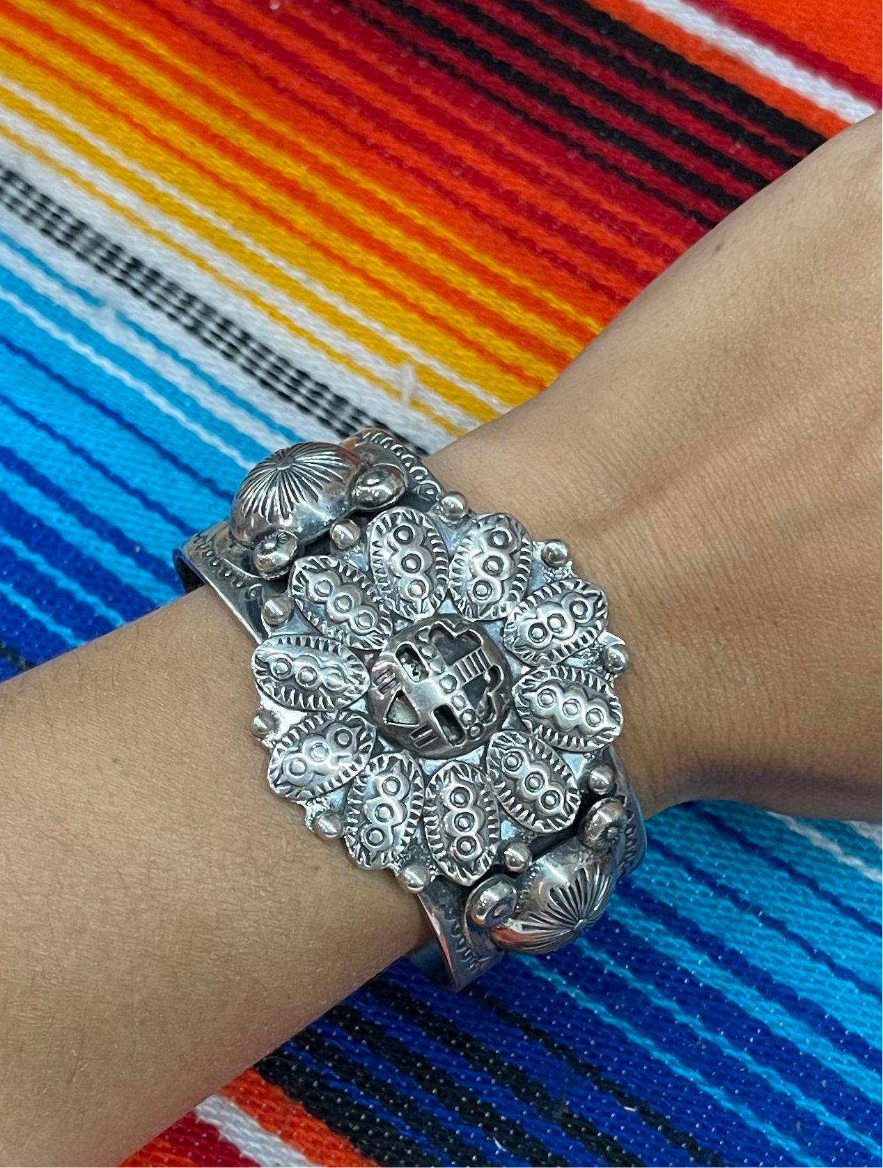 Heavy Sterling Silver Cuff by Rick Enriquez, Navajo