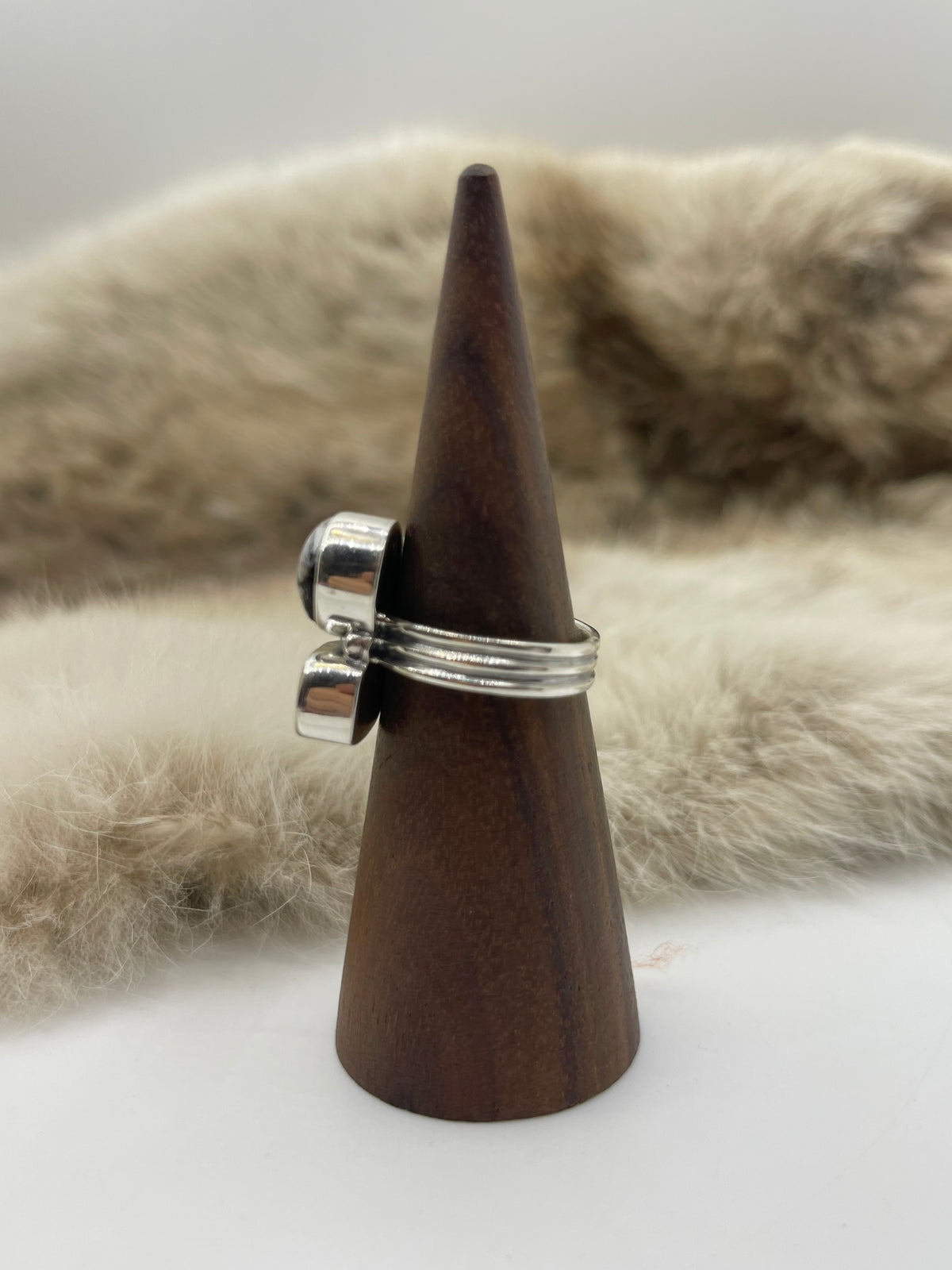 8.0 3 Stone Semi-Adjustable Ring Golden Hills & Palomino Turquoise