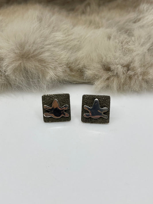 Turtle Post Earrings by Alex Sanchez, Navajo