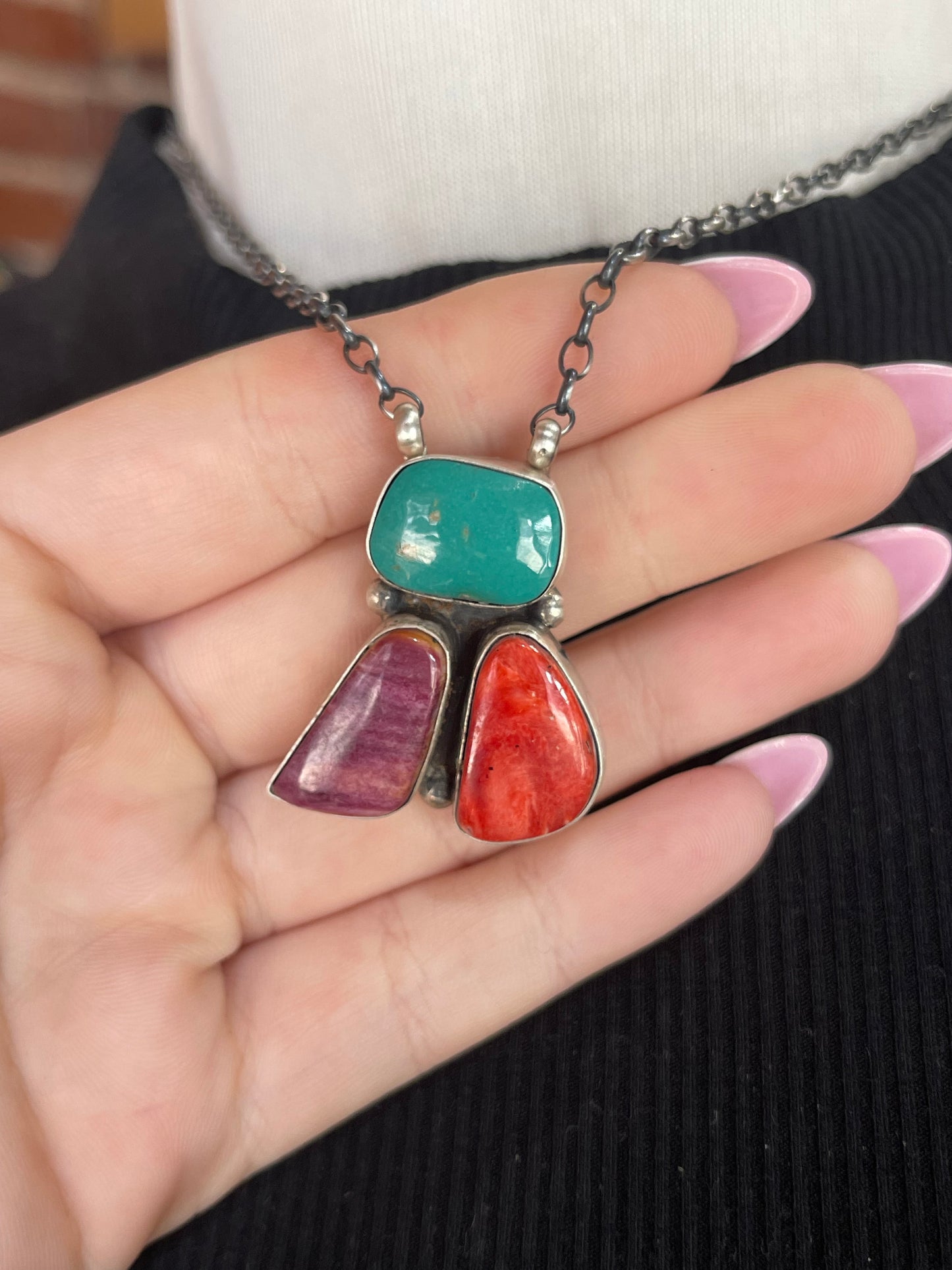 16" Sonoran Gold Turquoise Necklace by Donovan Skeets, Navajo