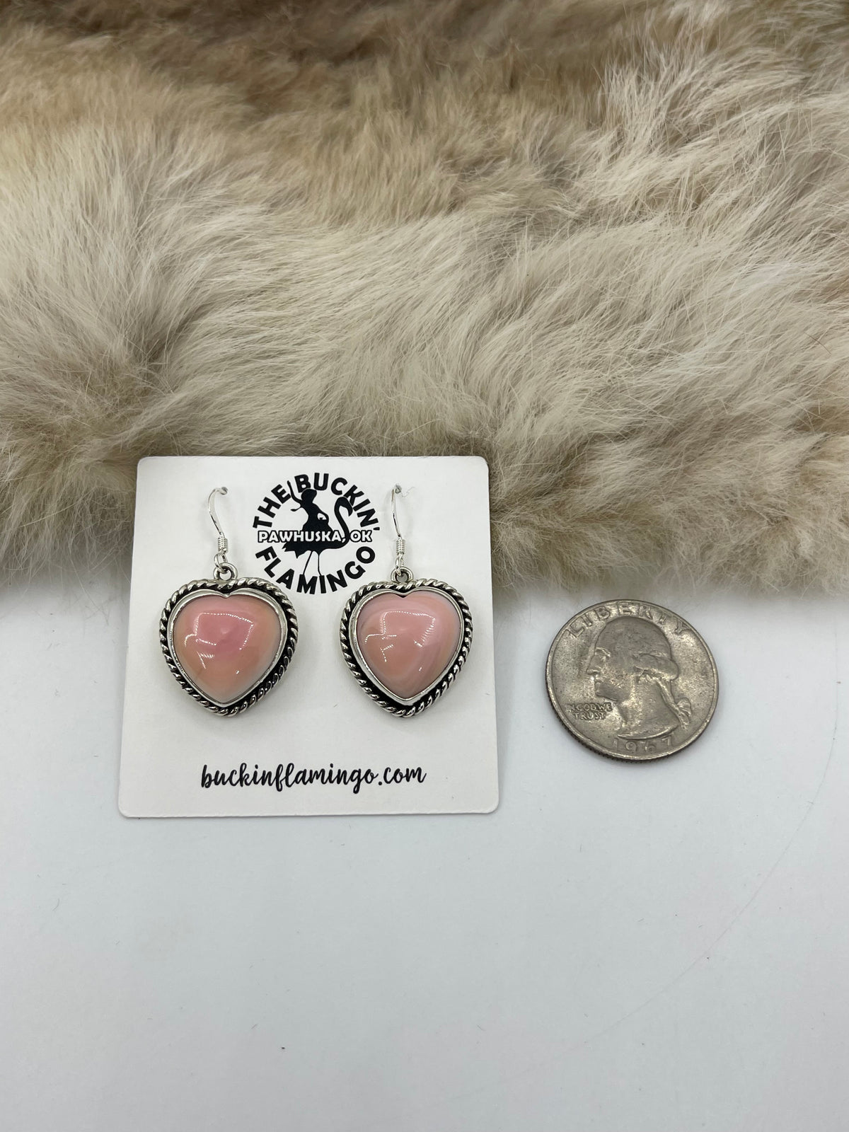 Pink Conch Shell Heart by Joeslias Draper, Navajo