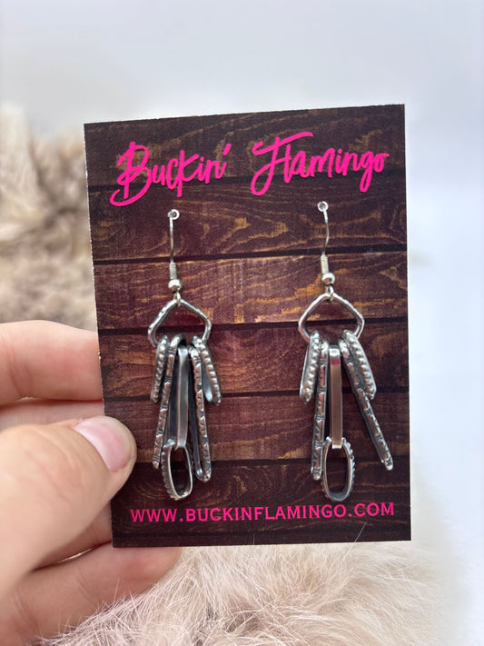 Bad Bronc Paperclip Chain Dangle Earrings