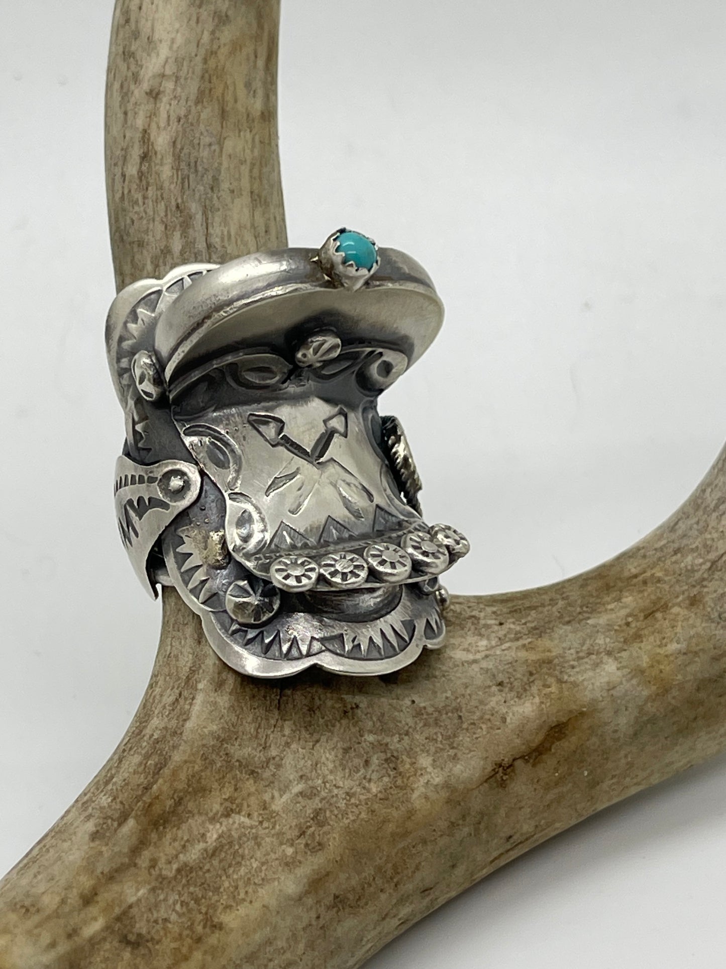Saddle Ring by Tim Yazzie, Navajo