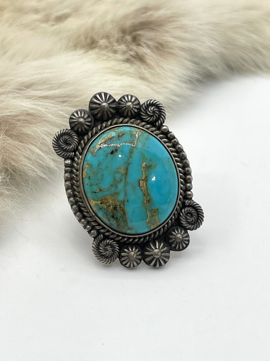 8.5 Cripple Creek Turquoise Ring