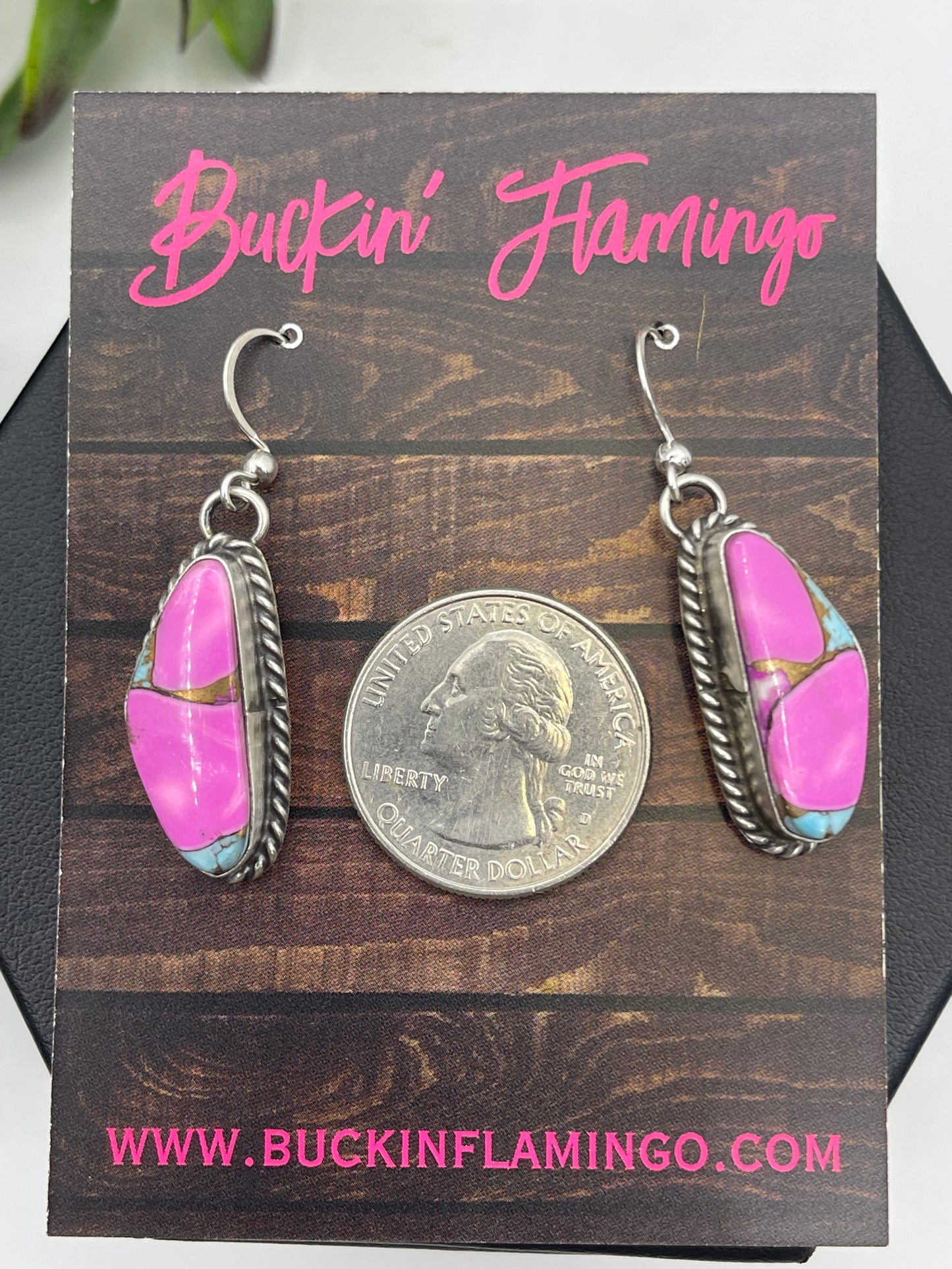 Cotton Candy Earrings by Chassity Belone, Navajo