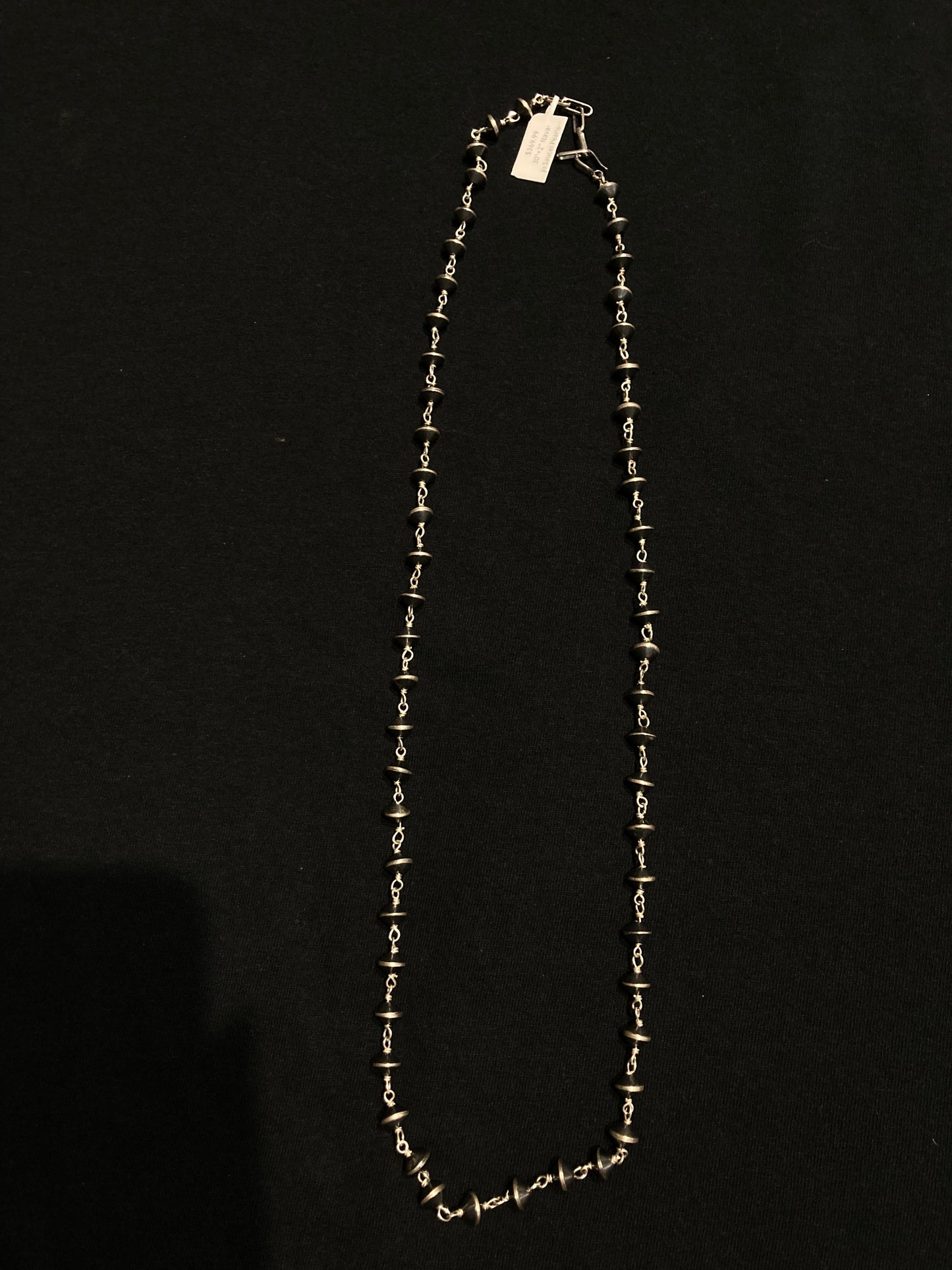 30"+2" Navajo Saucer Pearls Chain Linked Necklace