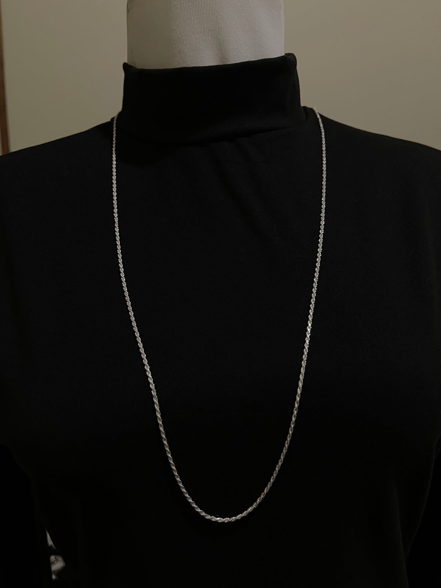 30" Sterling Silver Rope Chain