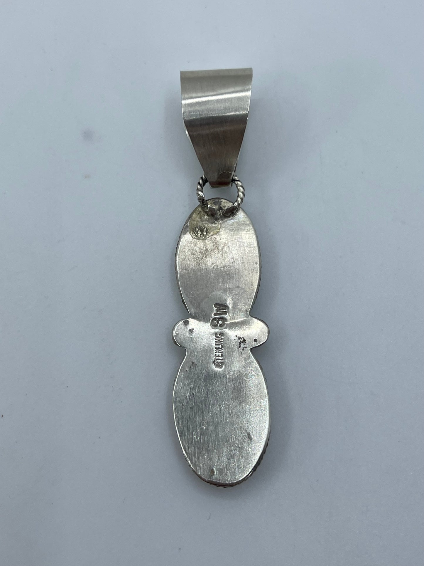 Orange Spiny Oyster & Turquoise 2 Stone Pendant by Selina Warner, Navajo
