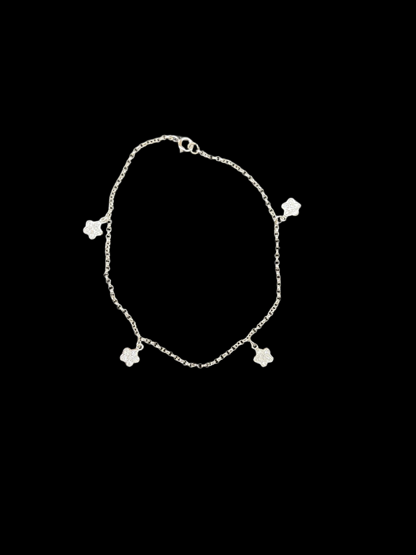 CZ Flower Anklet