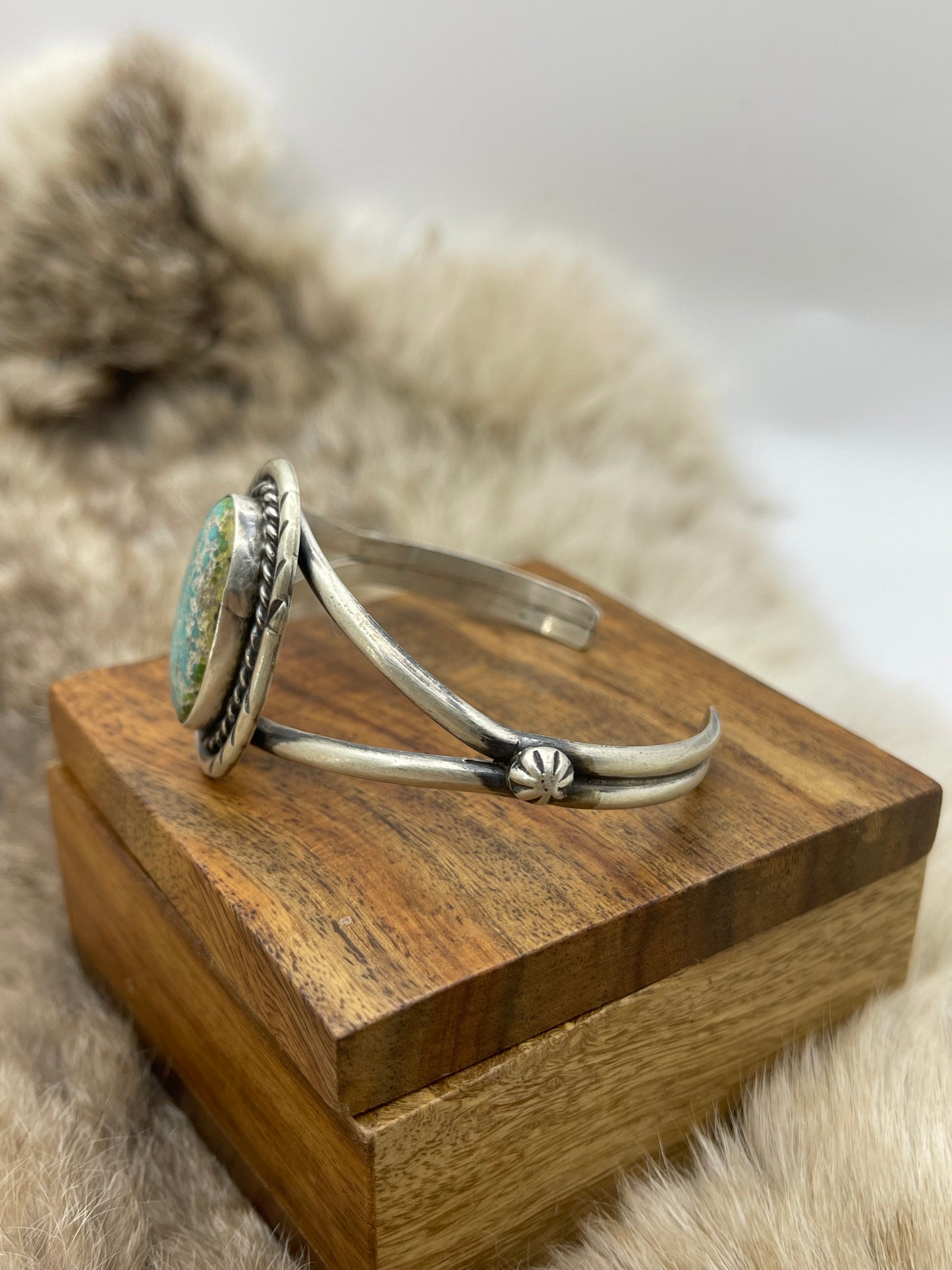 Sonoran Gold Cuff by Augustine Largo, Navajo