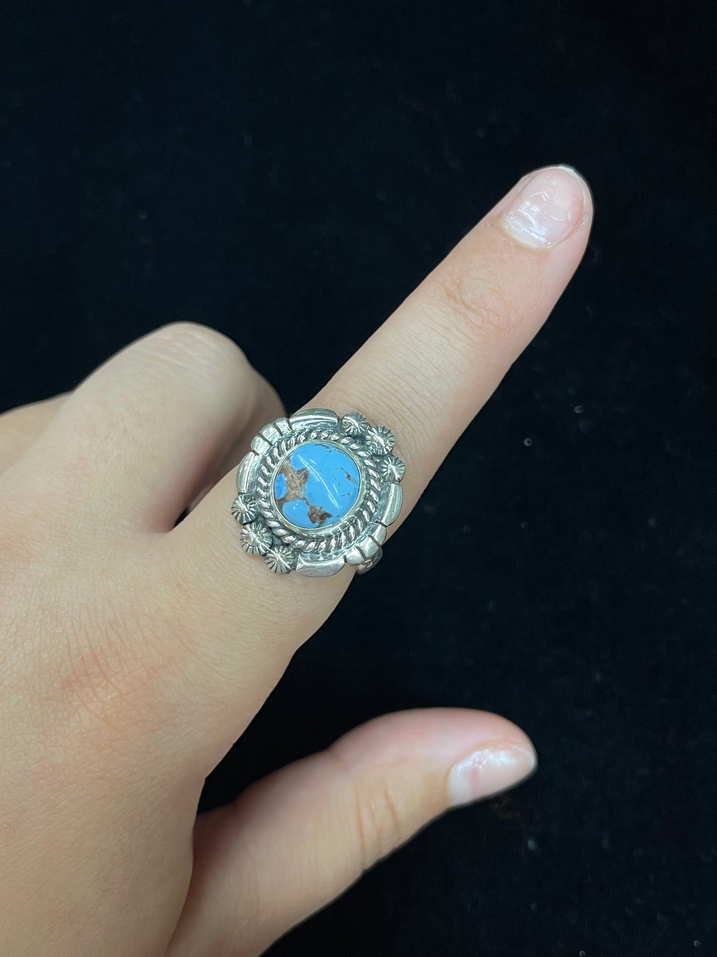 9.0 Golden Hills Turquoise Ring