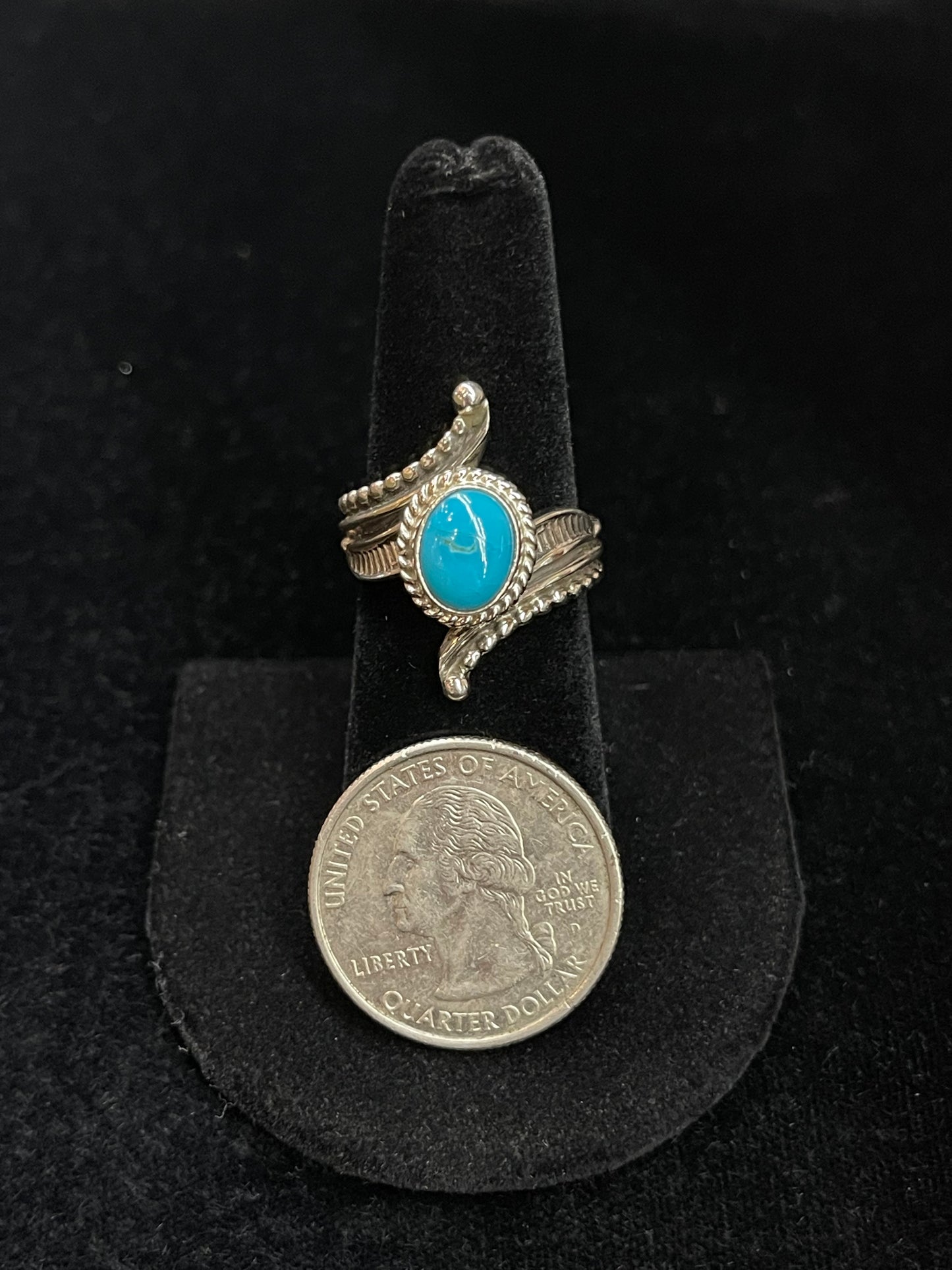 Turquoise Ring by Thomas Yazzie, Navajo