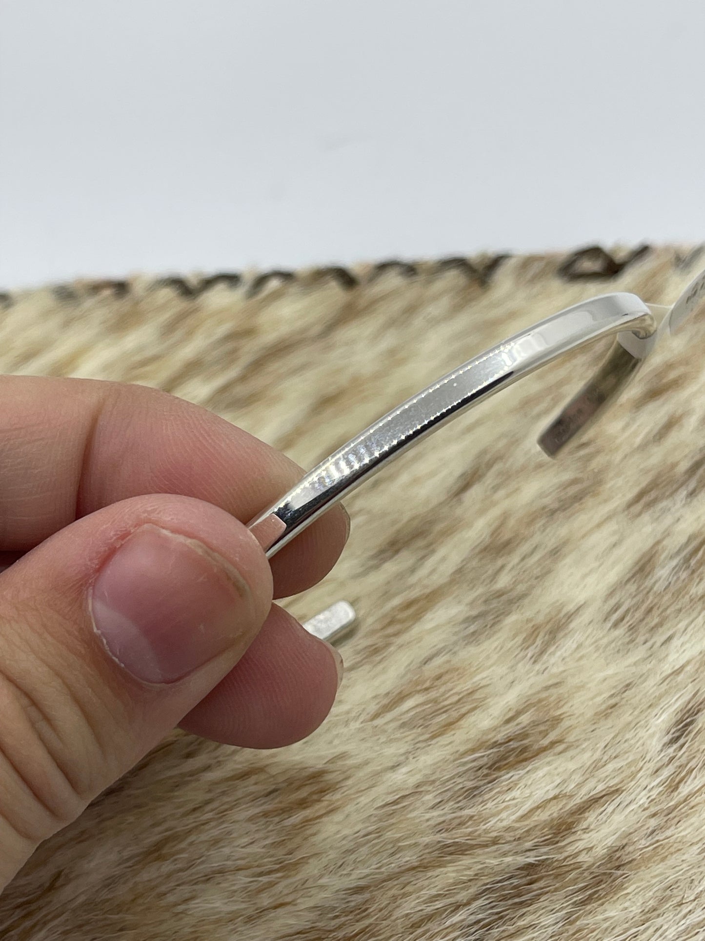 5 3/4"-6 3/4" Silver Stacker Cuff by Elaine Tahe, Navajo