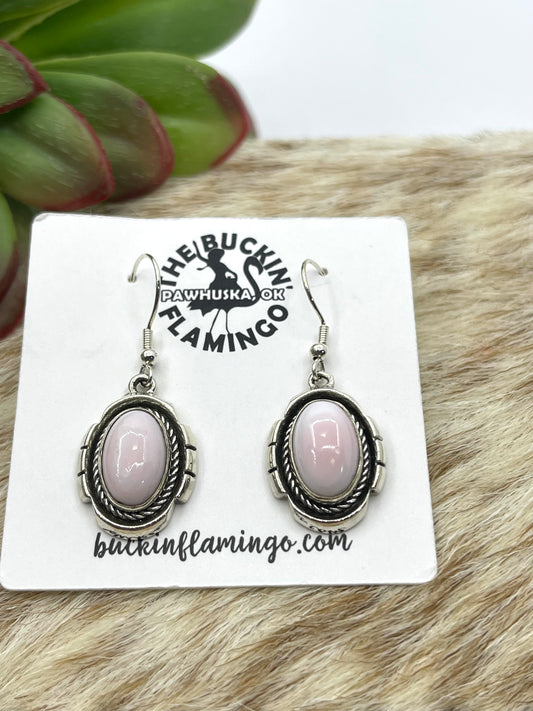 Pink Conch Shell Earrings