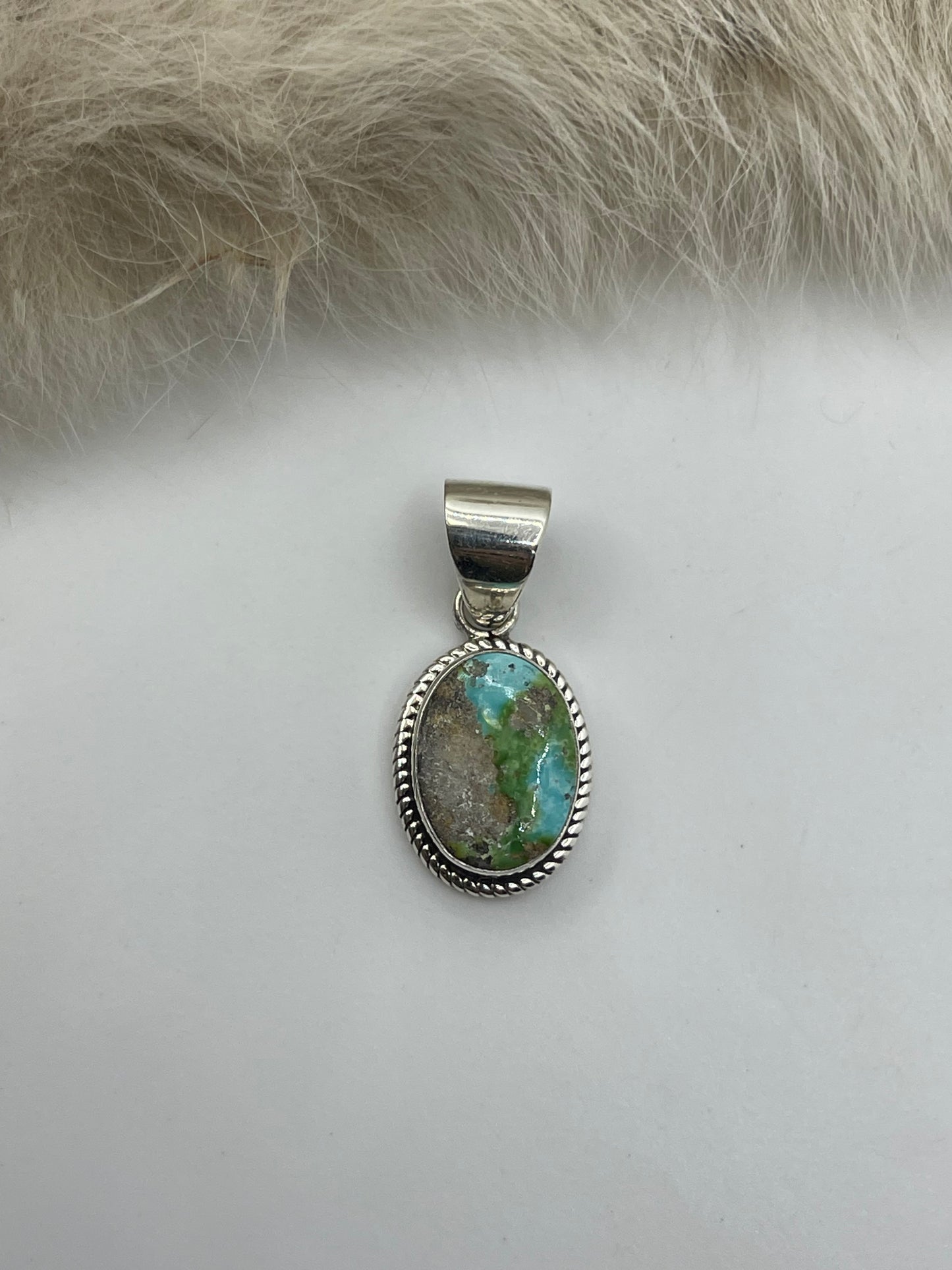Sonoran Gold Turquoise Pendant 7mm Bail
