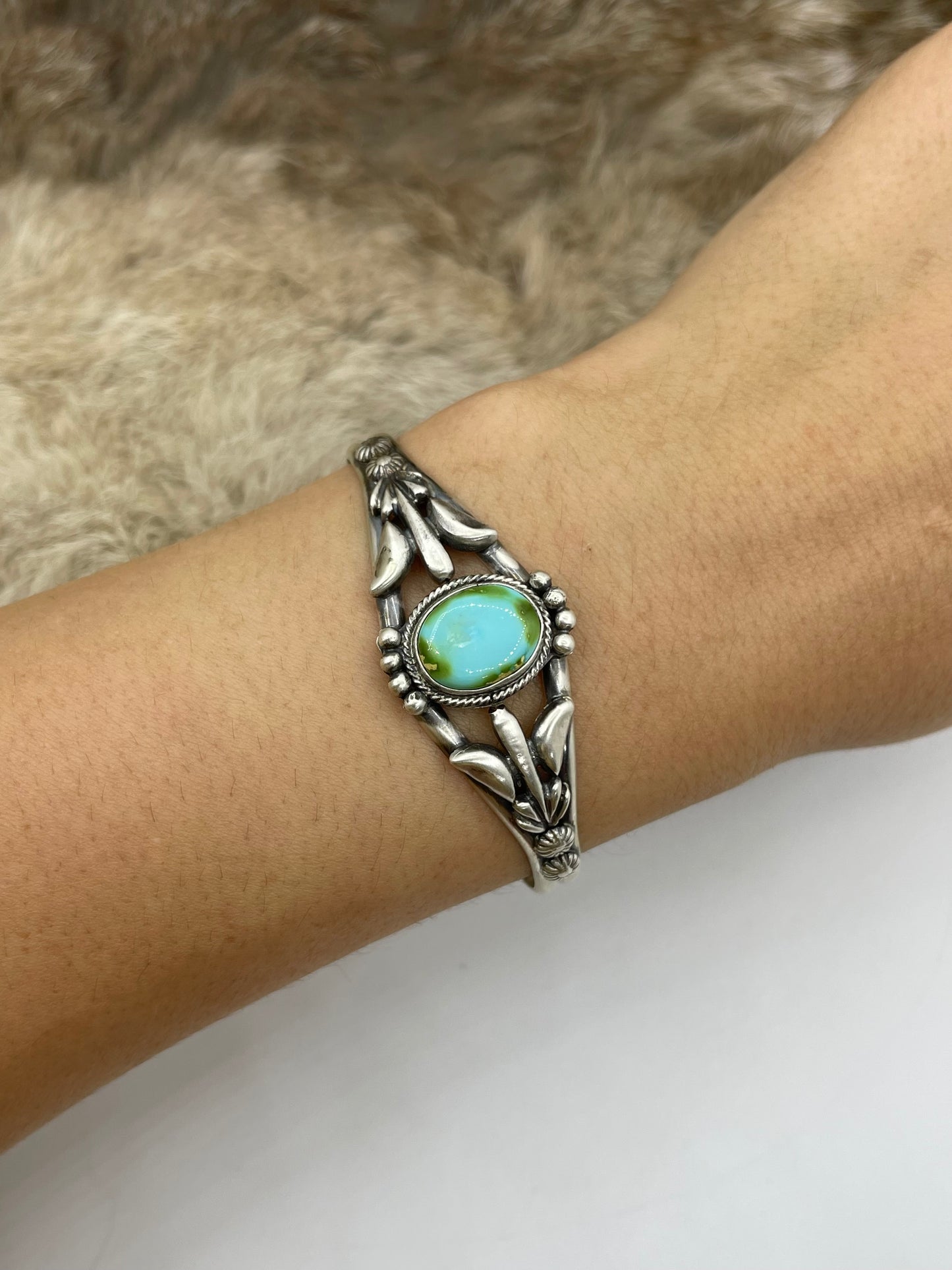 5.75”-7.5” Sonoran Gold Turquoise Single Stone Cuff