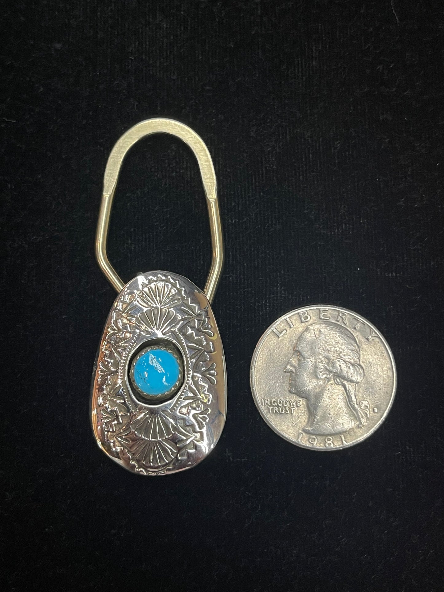 Stamped Key Ring by Shirley Skeets, Navajo