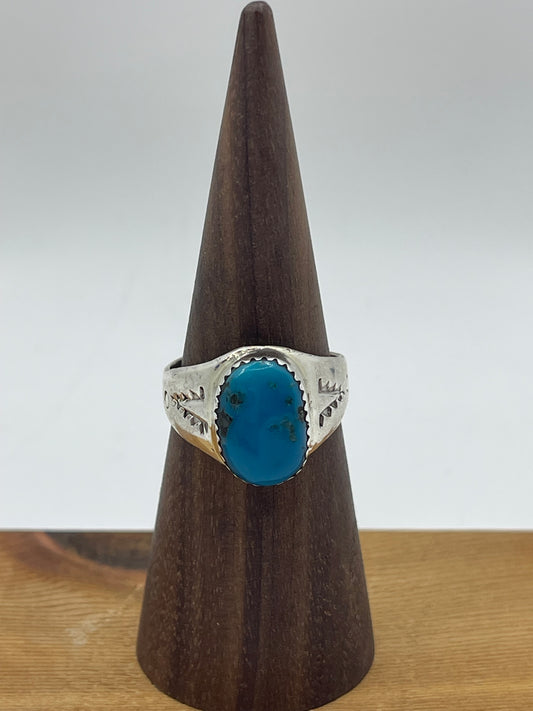 9.0 Ring by Mary Lincoln, Navajo (Matrix Varies)