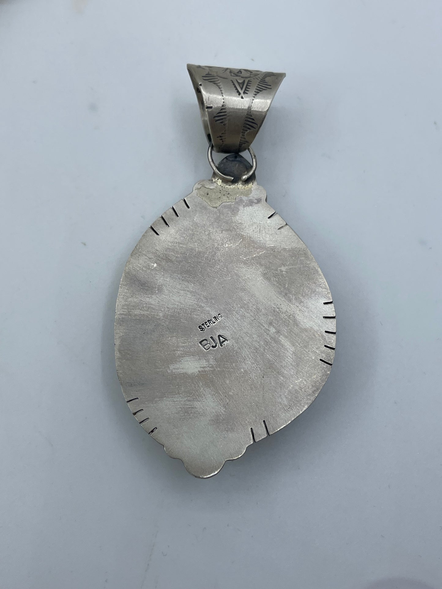 Gaspeite Pendant by Boyd J. Ashley, Navajo