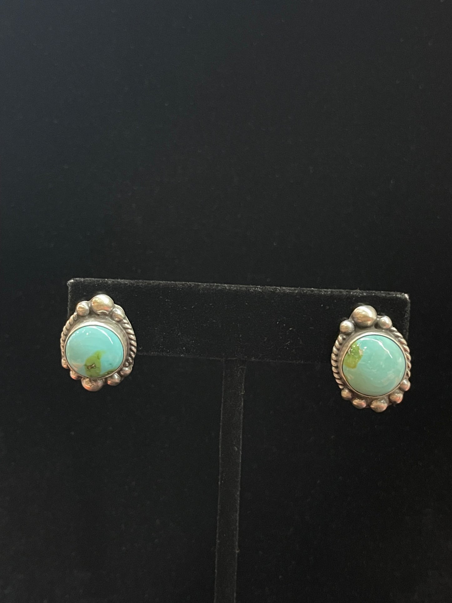 Sonoran Gold Turquoise Post Earrings by Donovan Skeet, Navajo