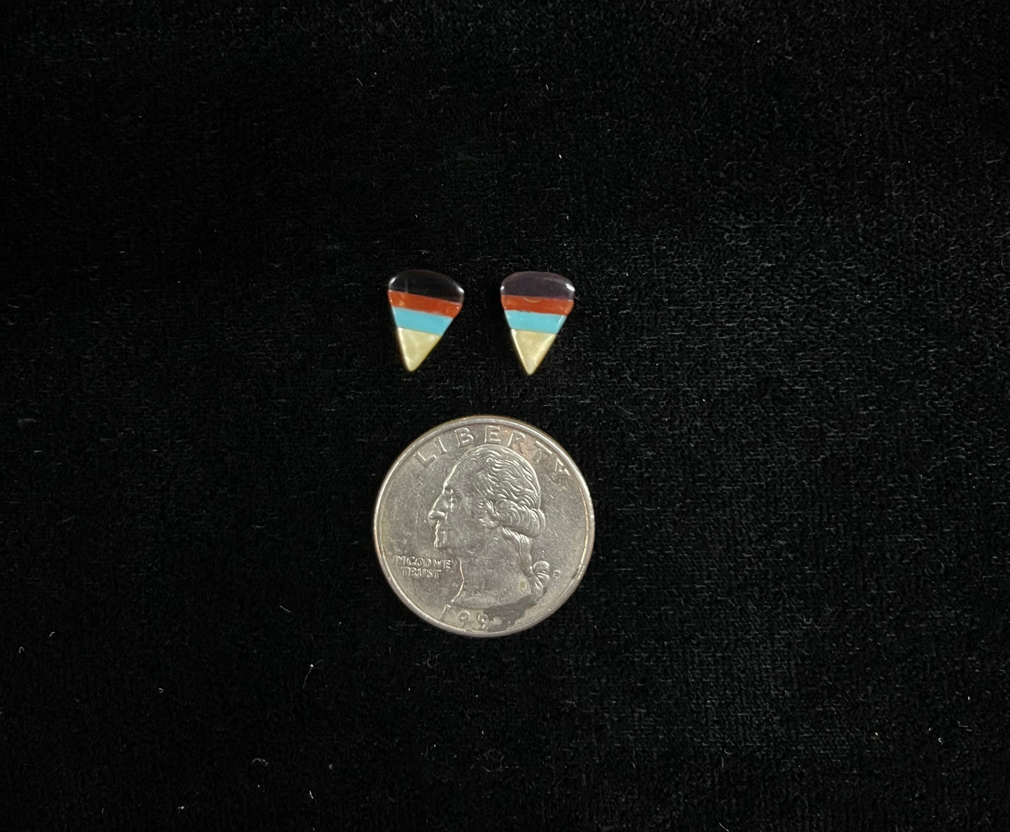 Multi-Stone Zuni Inlay Stud Earrings