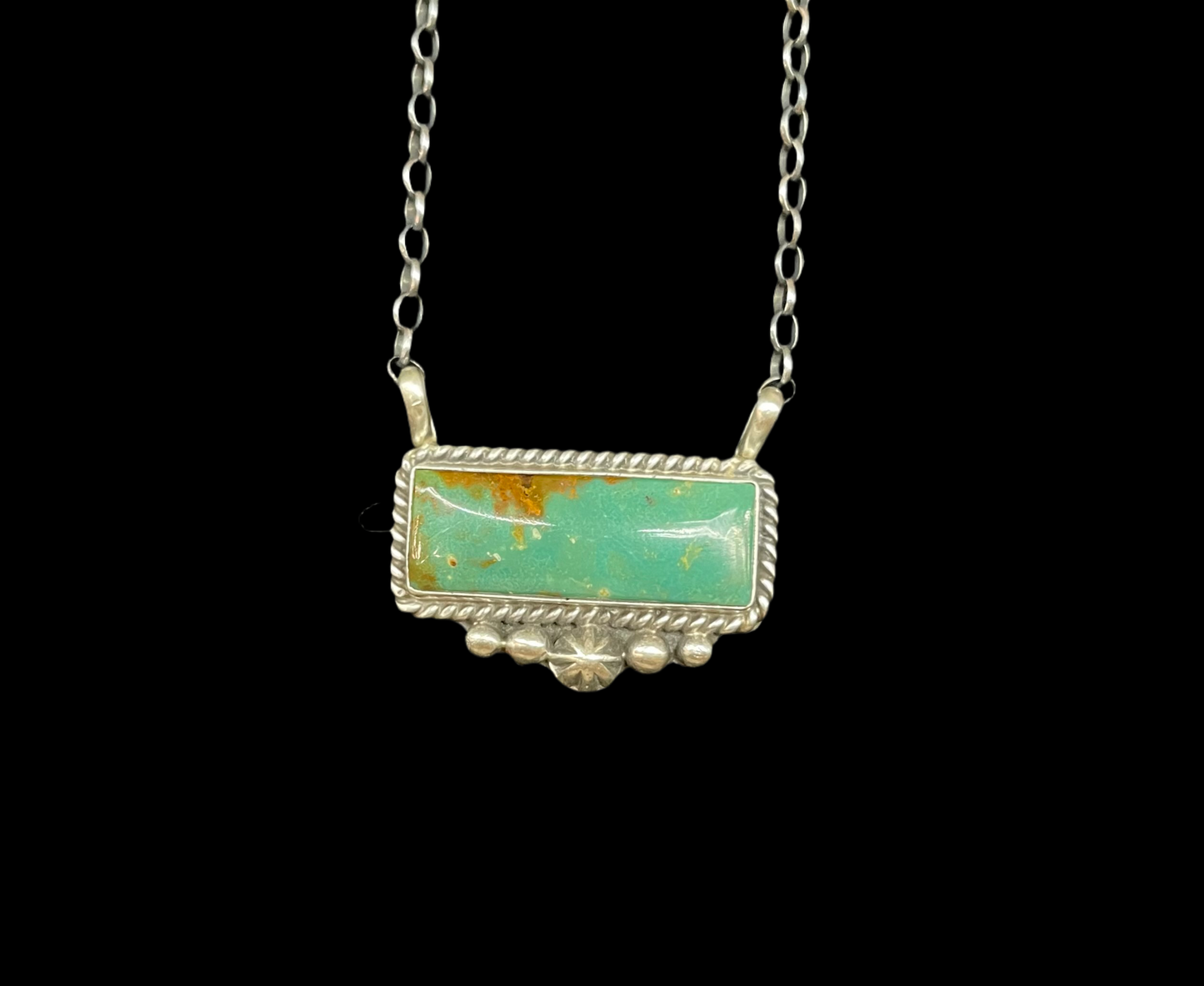 Turquoise Bar Necklace by Augustine Largo, Navajo