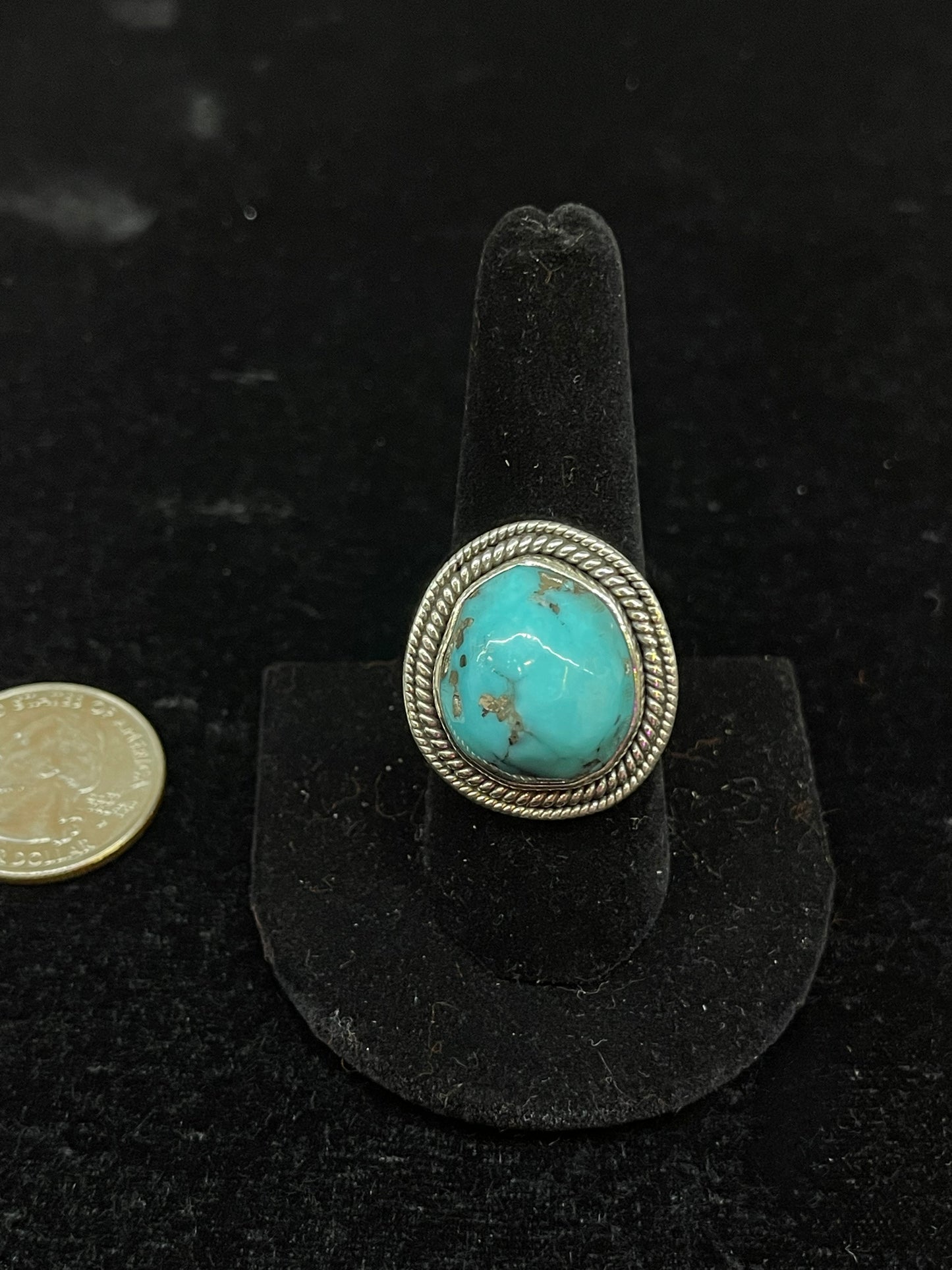 Turquoise Circle Ring